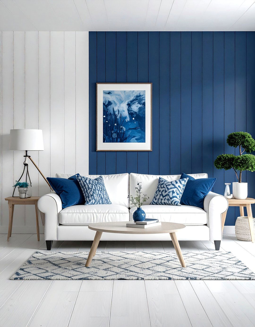 Blue and White Shiplap Walls - 30 Blue and White Decor Ideas for a Fresh Look