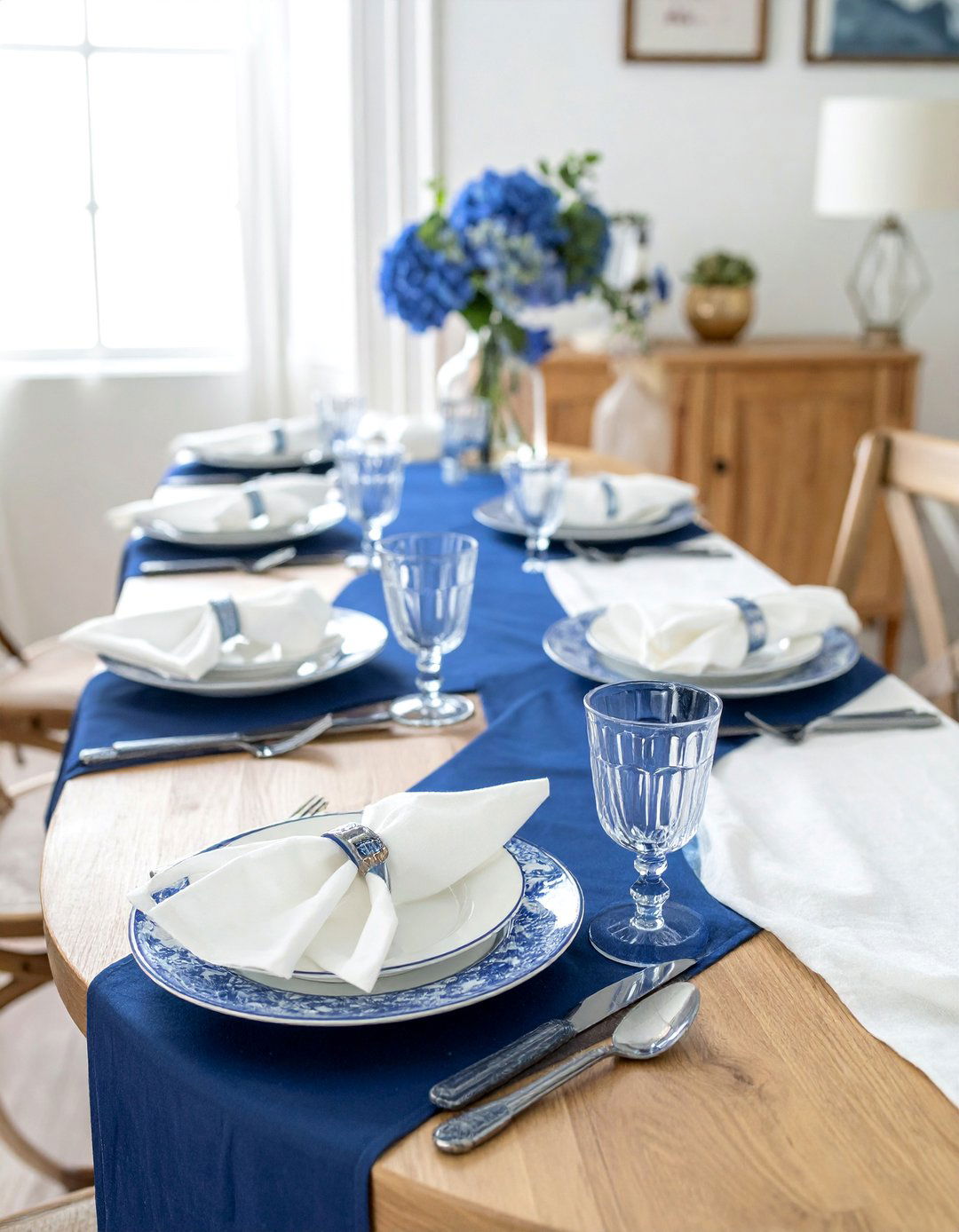 Blue and White Tableware and Linens - 30 Blue and White Decor Ideas for a Fresh Look