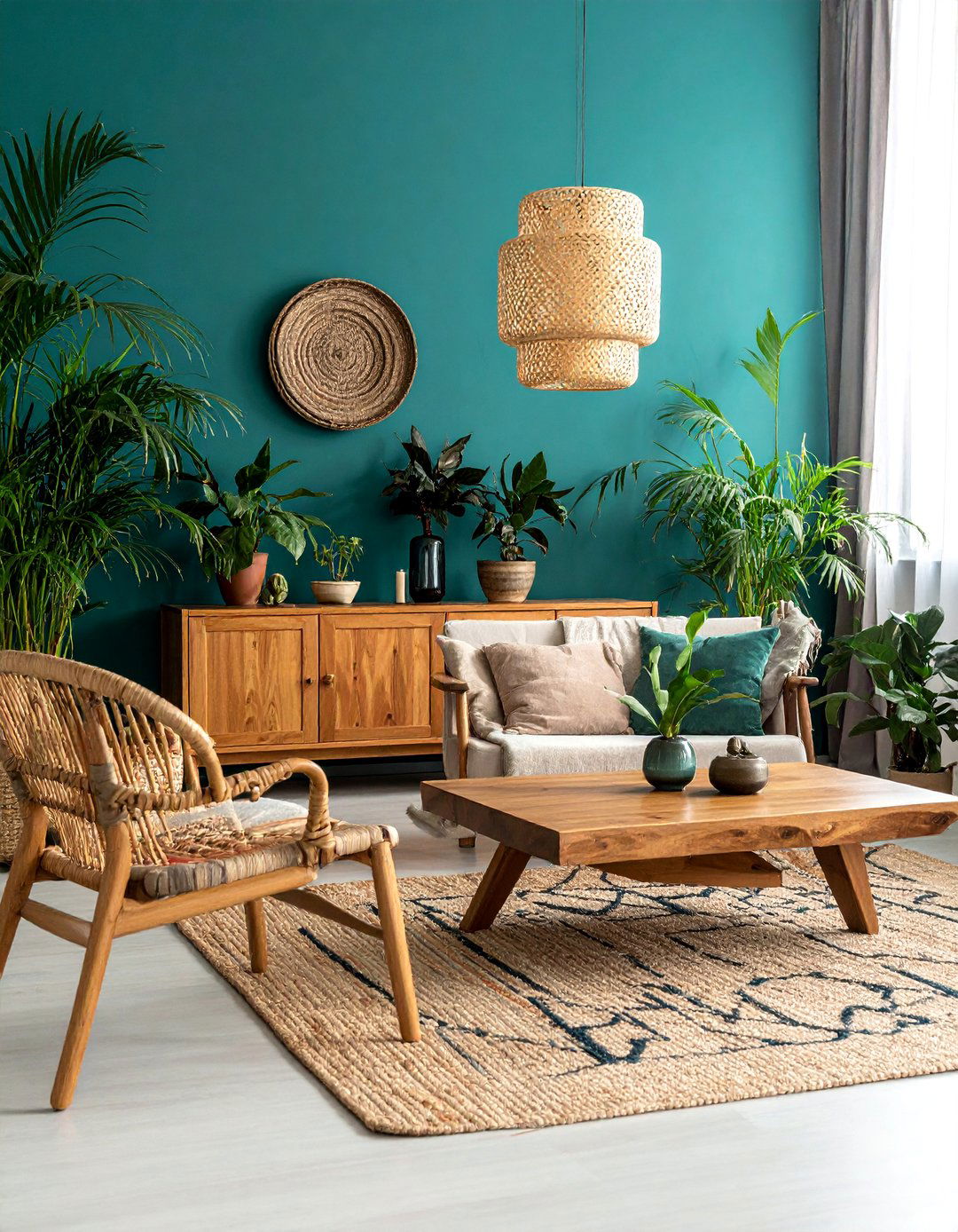 Bohemian Teal Living Room Style - 25 Stylish Teal Living Room Decor Ideas