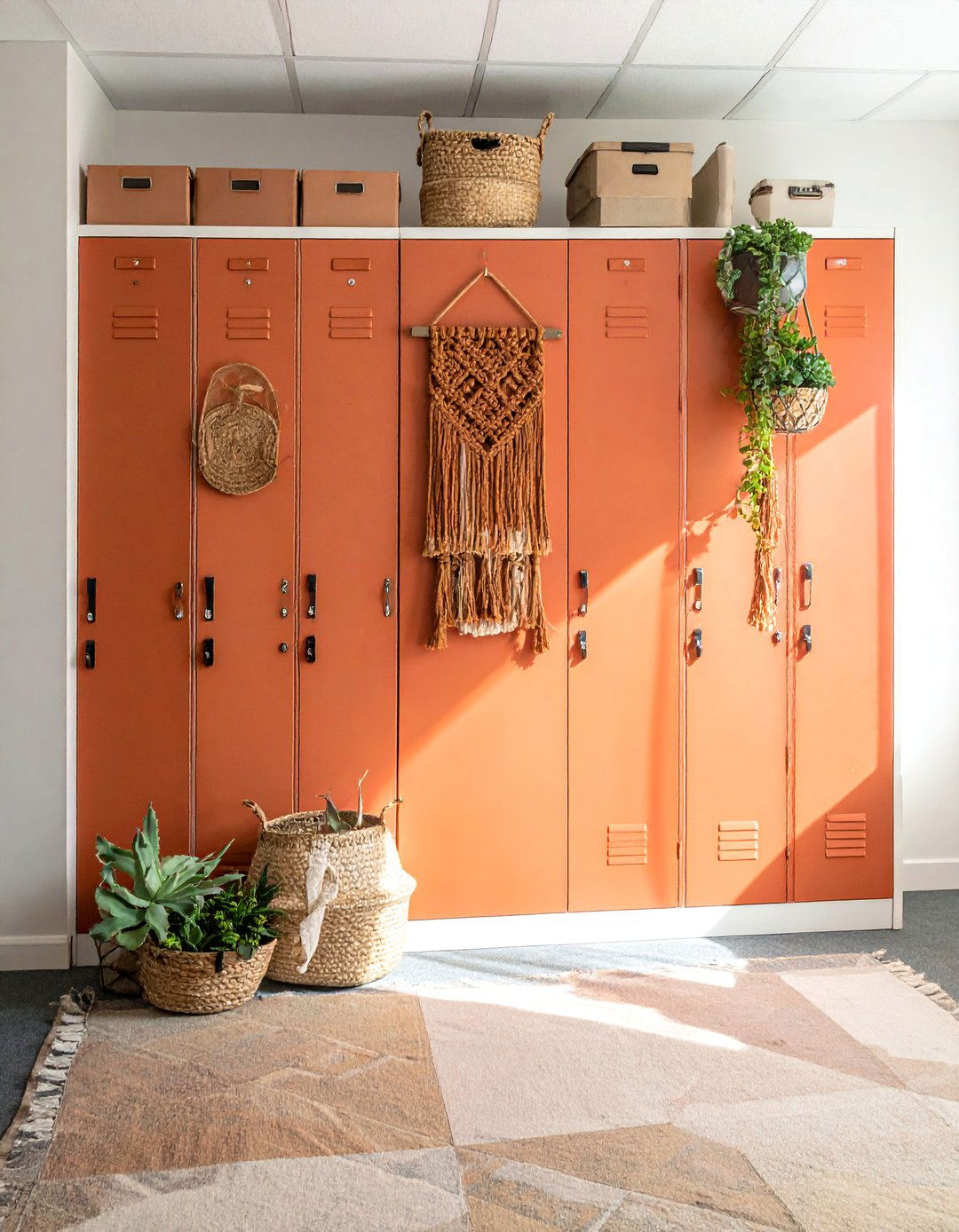 Boho Chic Natural Elements - 30 Locker Decor Ideas for Stylish and Functional Spaces