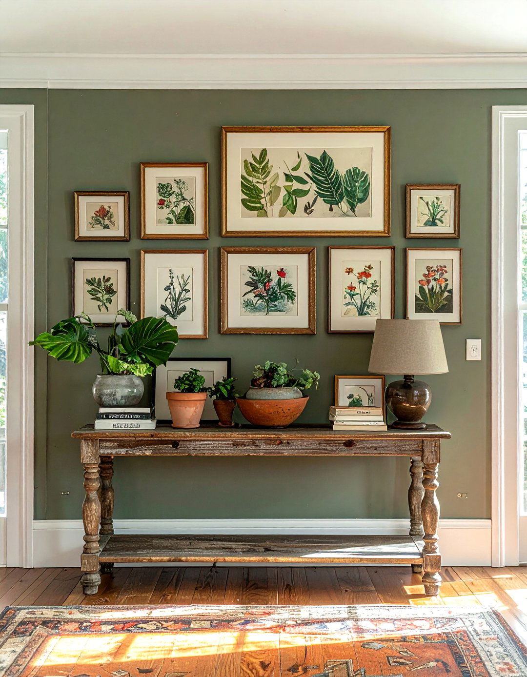 Botanical Print Gallery Wall Cottage Living Room - 30 Cottage Living Room Ideas for a Cozy Retreat