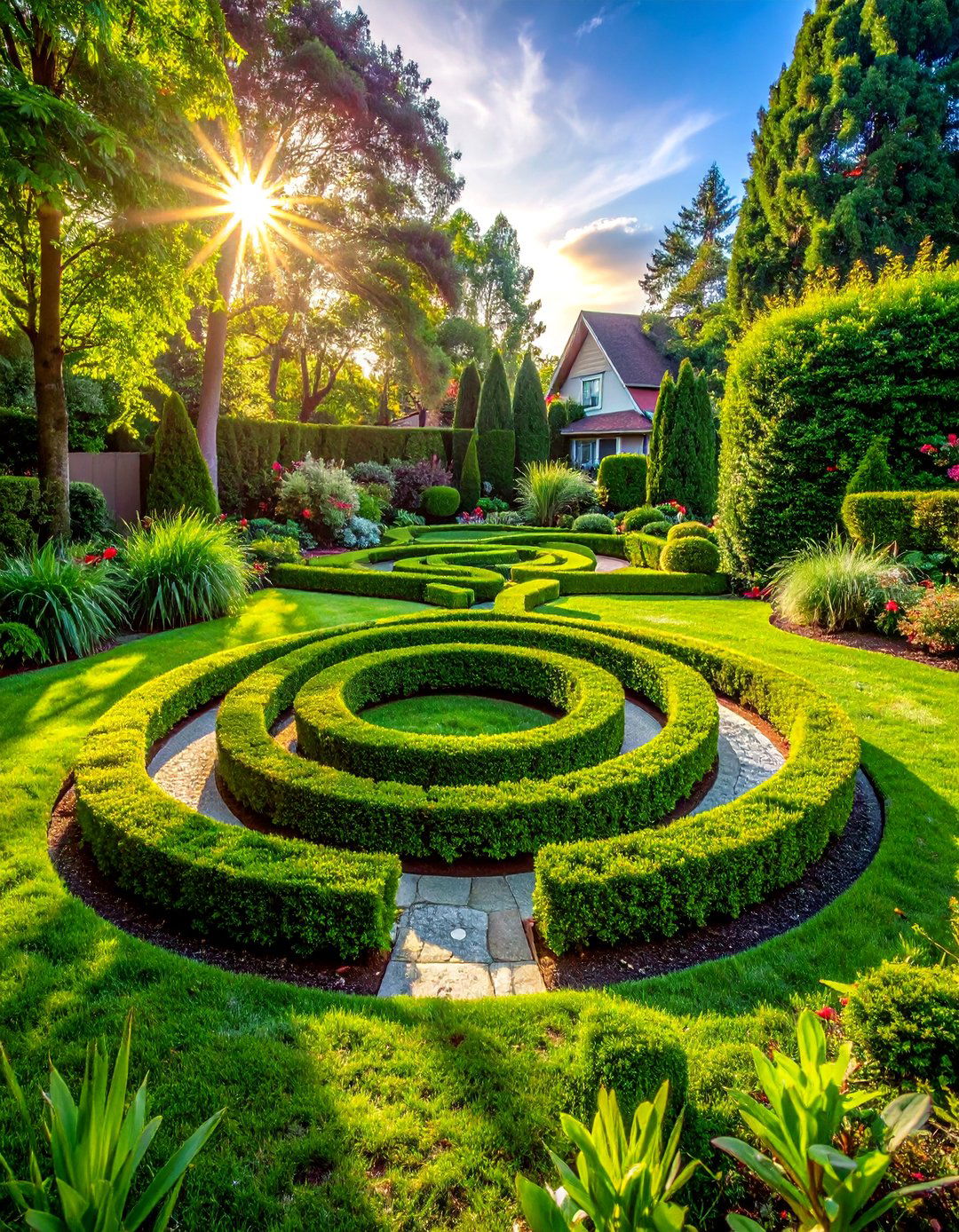 Boxwood Shrubs as a Maze or Labyrinth - 20 Front Yard Boxwood Shrubs for Elegant Landscaping