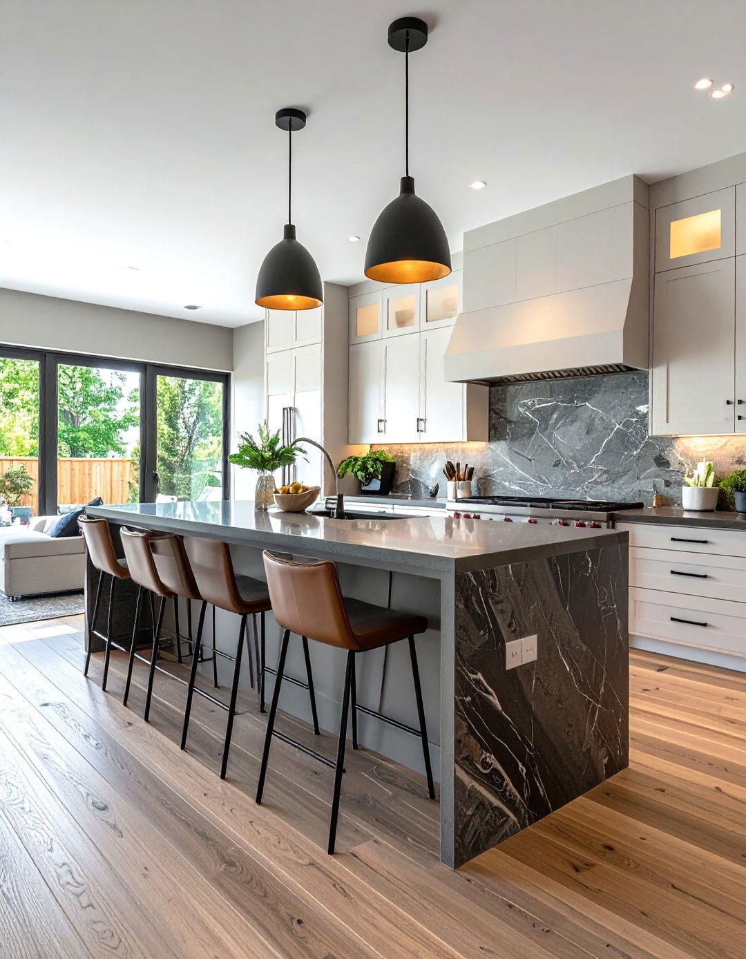 Breakfast Bar Extension Waterfall - 15 Waterfall Kitchen Island Ideas for Modern Homes