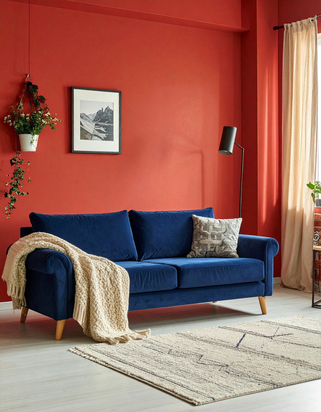 Brick Red and Navy Blue Palette - 40 Warm Color Palettes for Every Room in the House