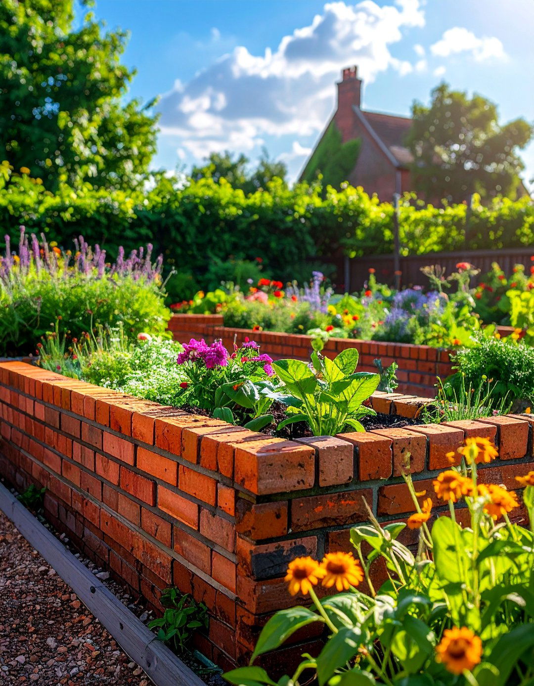 Brick and Mortar Permanent Installation - 40 Raised Garden Bed Ideas for Your Vegetable Garden