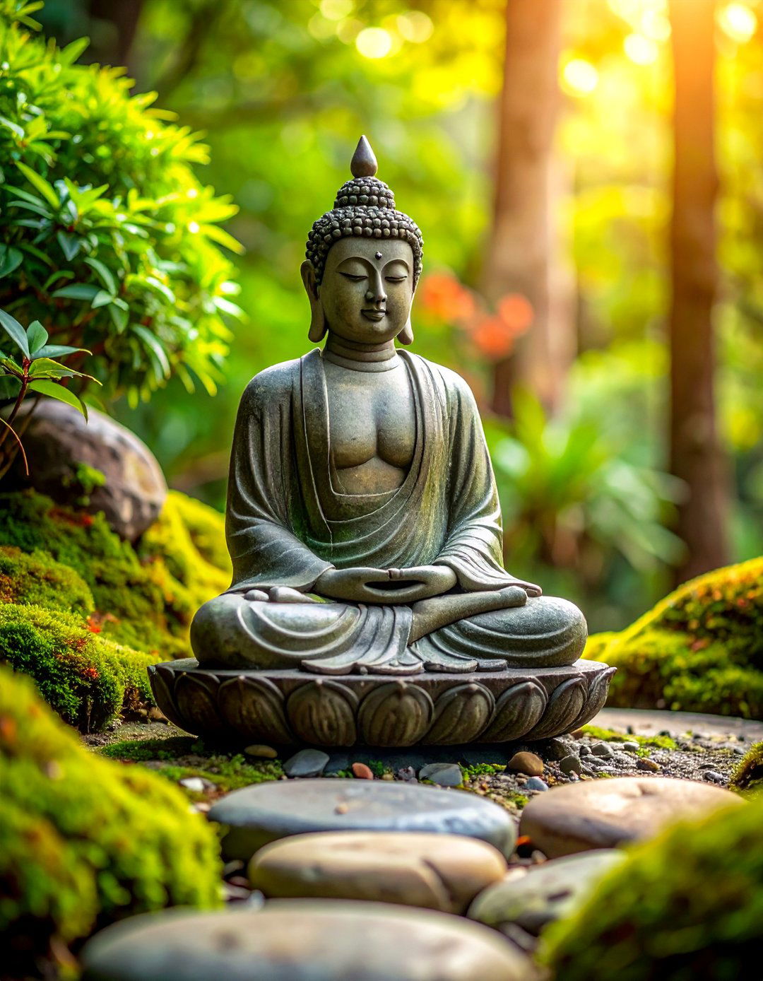 Buddha Statue Meditation Corner - 25 Zen Garden Ideas for a Peaceful Backyard Retreat