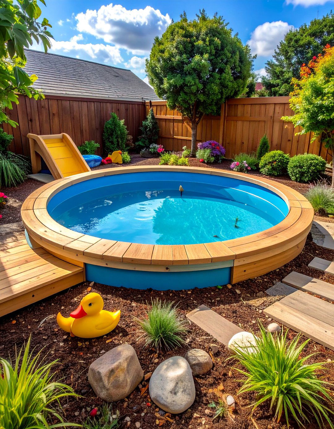 Budget Friendly Kiddie Pool Duck Pond - 15 Creative Duck Pond Ideas for Your Backyard