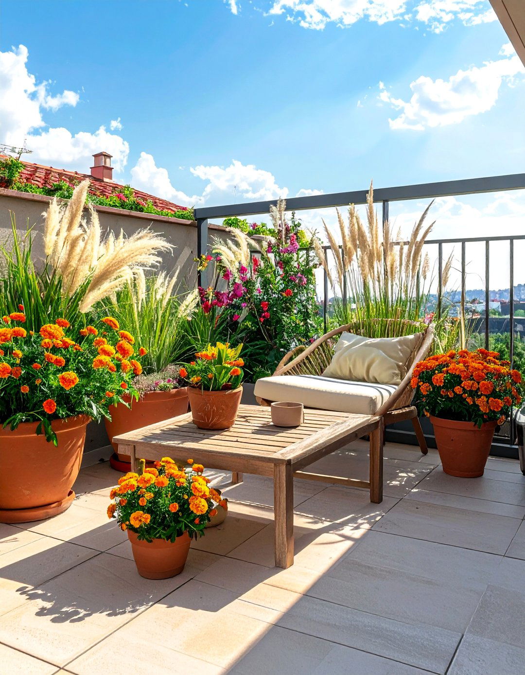 Bug Repellent Plant Arrangement for a Balcony Garden - 40 Creative Balcony Garden Ideas for Small Spaces