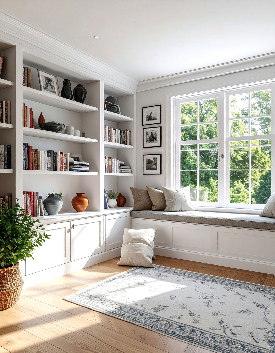 Built In Bookshelves Cottage Living Room - 30 Cottage Living Room Ideas for a Cozy Retreat