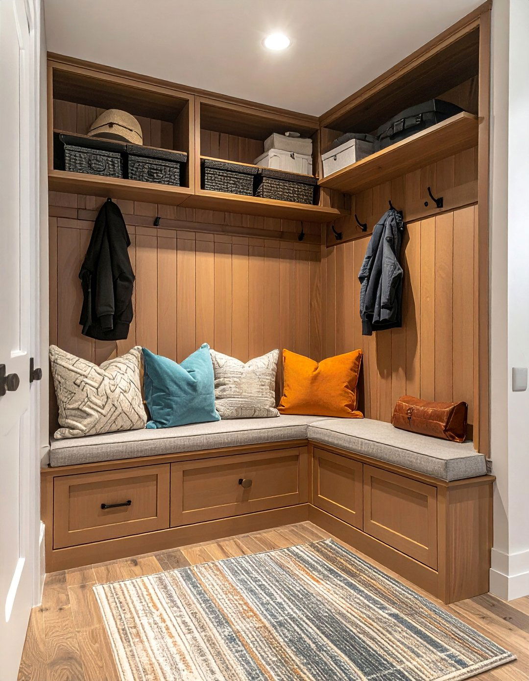 Built in Mudroom Nook - 40 Small Entryway Ideas for Stylish First Impressions