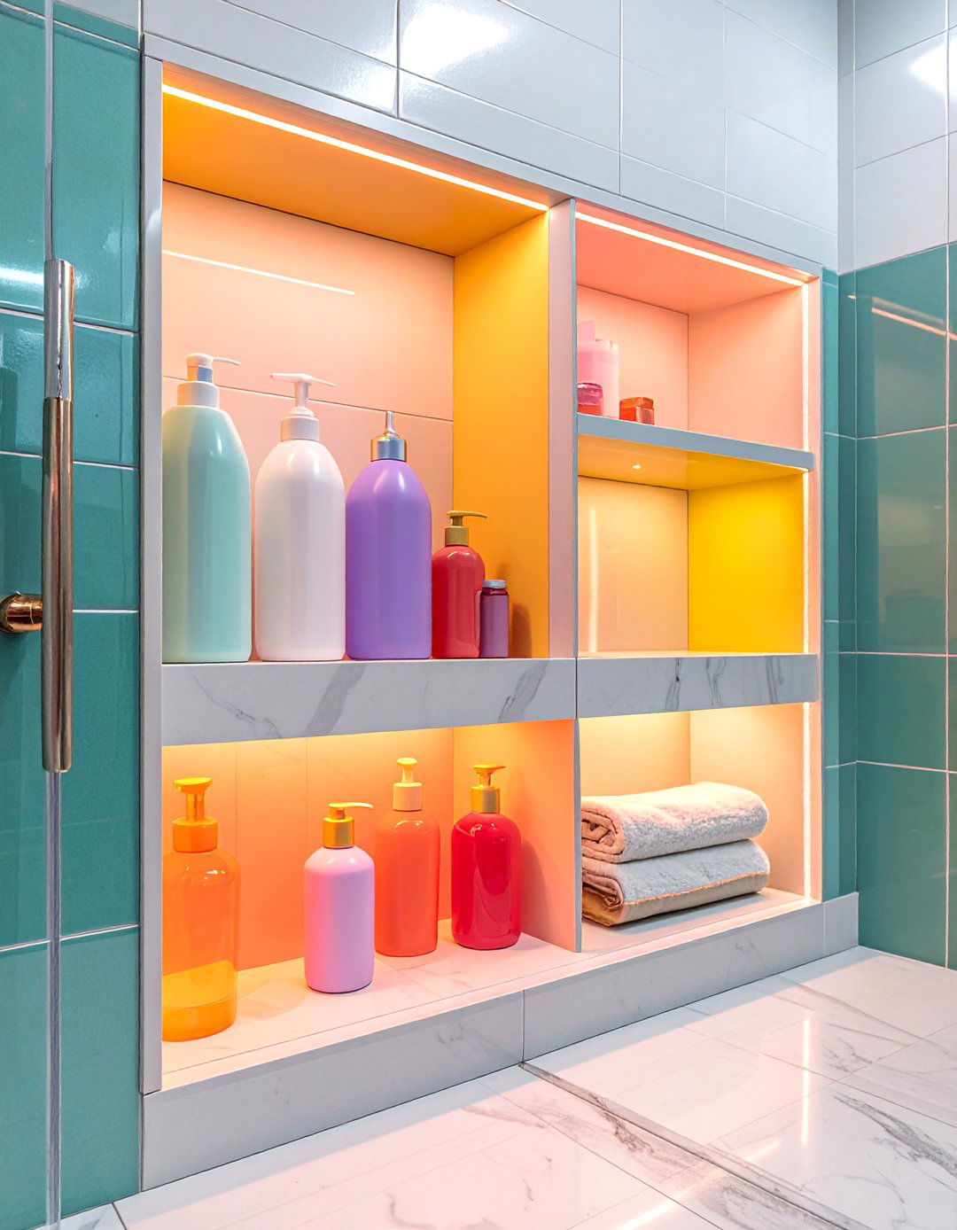 Built in Shower Niches - 40 Bathroom Organization Ideas for Clutter-Free