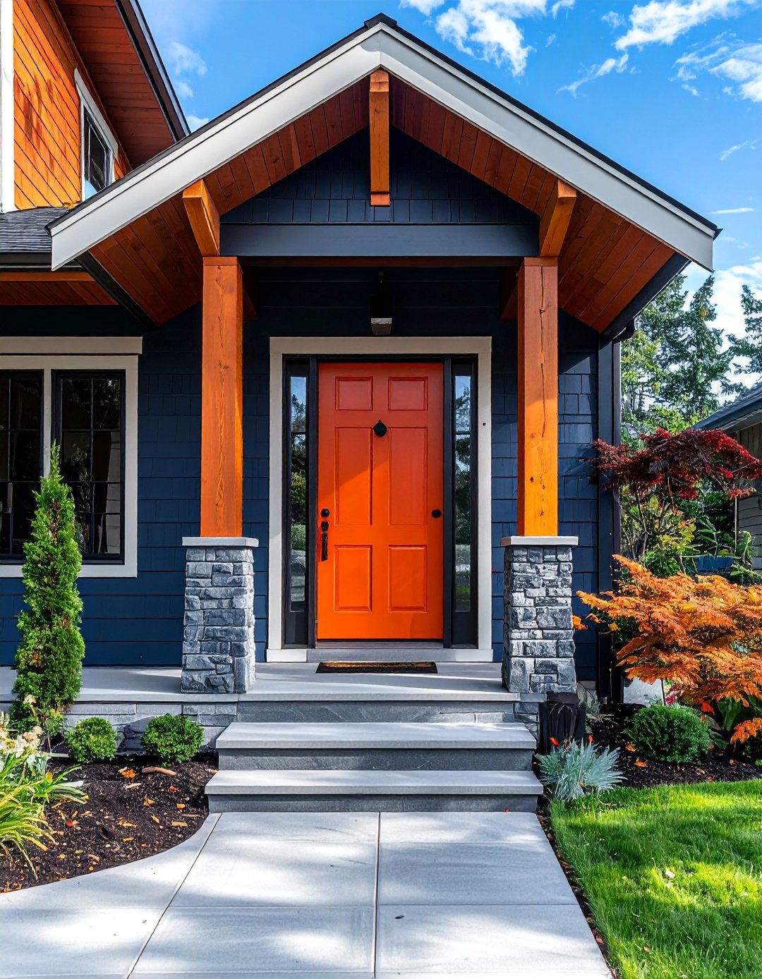 Burnt Orange Porch Door - 20 Porch Paint Colors Ideas for a Welcoming Outdoor Space