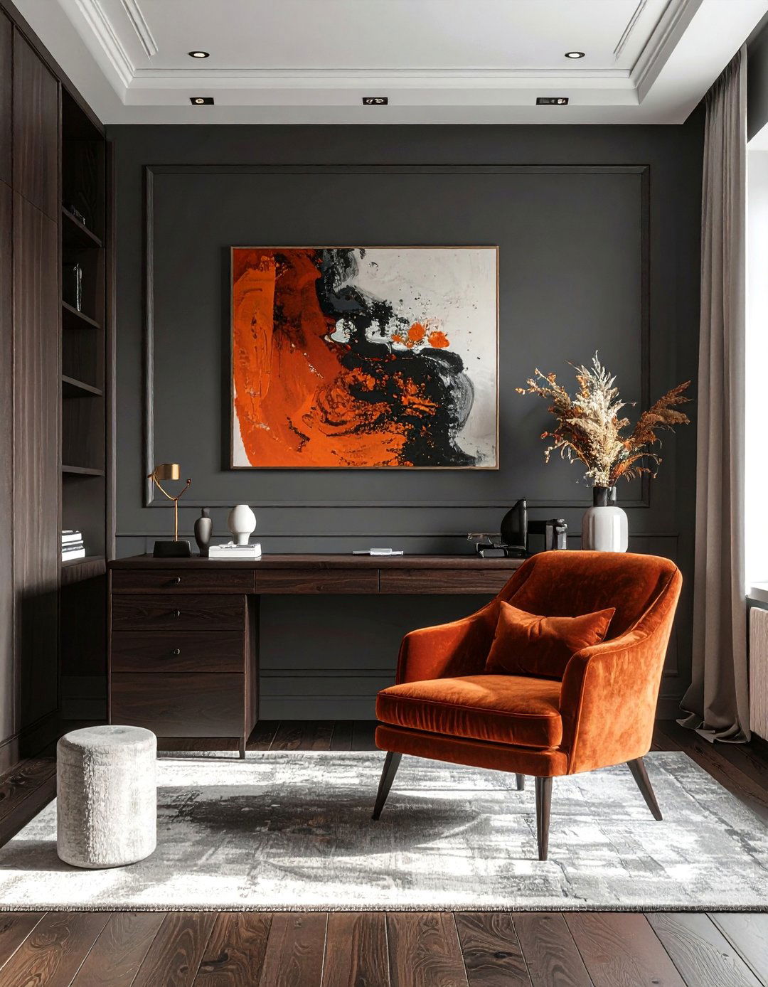 Burnt Sienna and Charcoal Gray Palette - 40 Warm Color Palettes for Every Room in the House