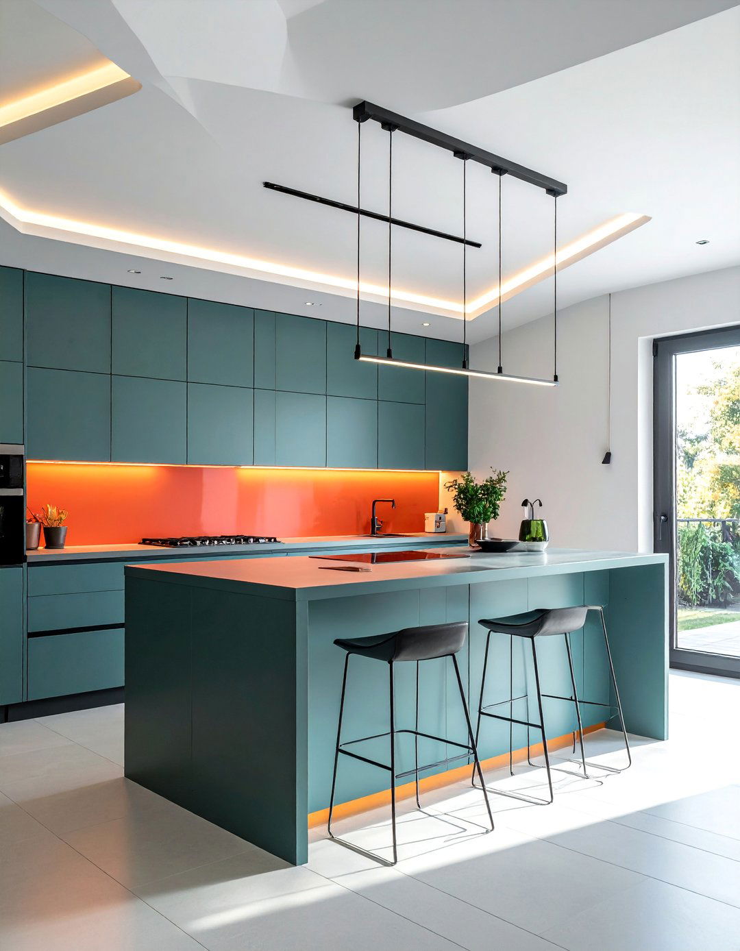 Cable Track Suspension System - 20 Kitchen Track Lighting Ideas for Modern Homes