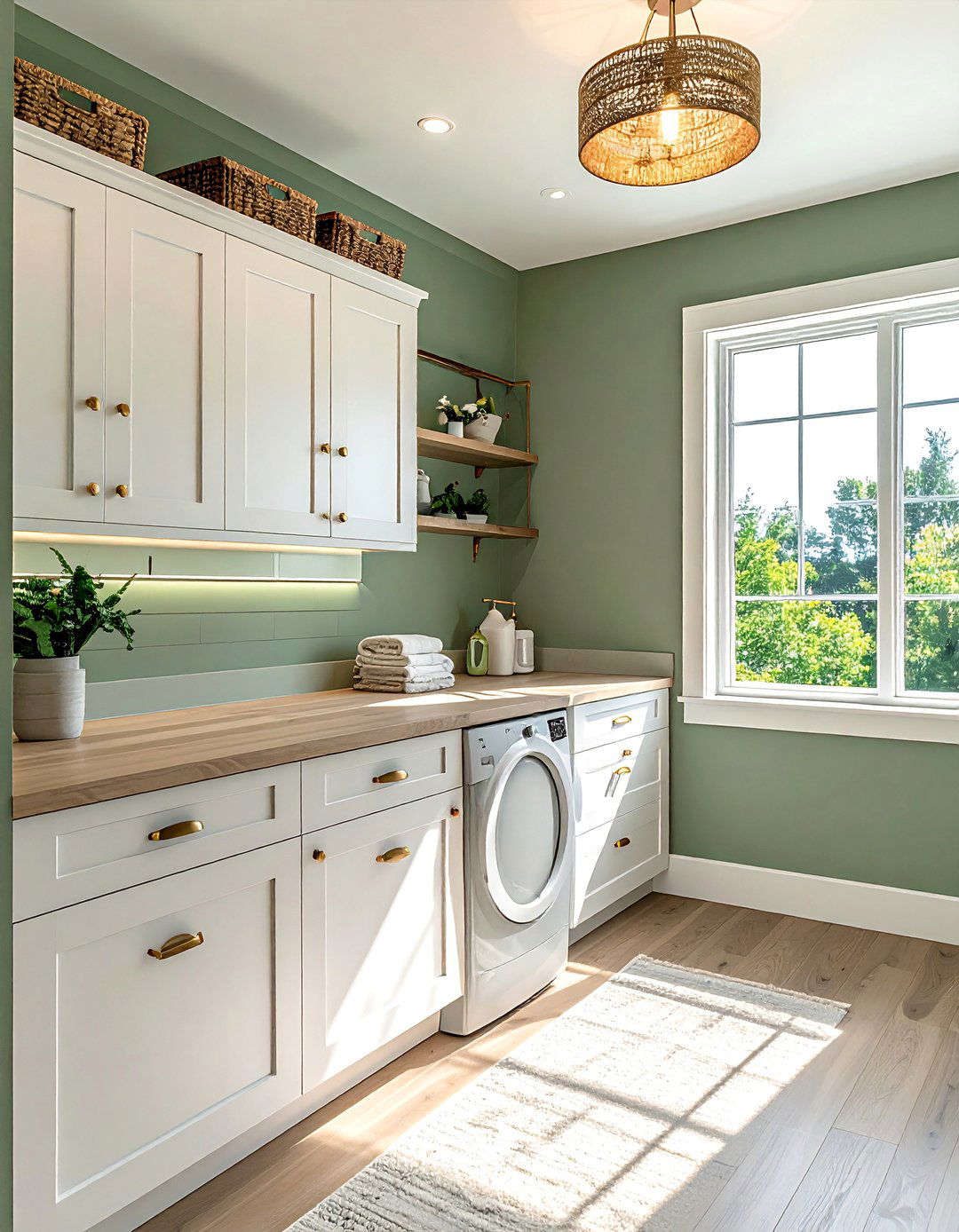 Calming Sage Green Laundry Room Paint - 25 Laundry Room Paint Ideas for a Fresh Look