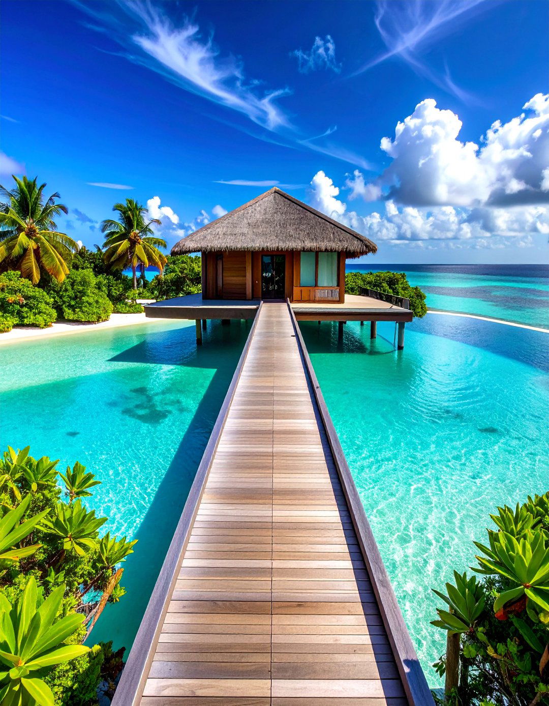 Cantilever Balcony Overlooking a Pool