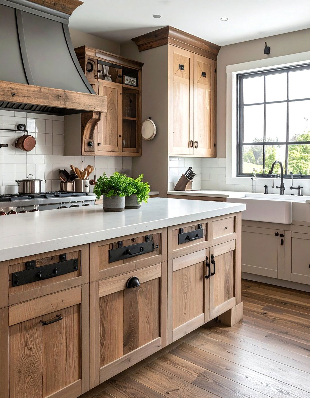 Cast Iron Hardware Selection - 20 Primitive Kitchen Ideas for a Rustic and Cozy Feel