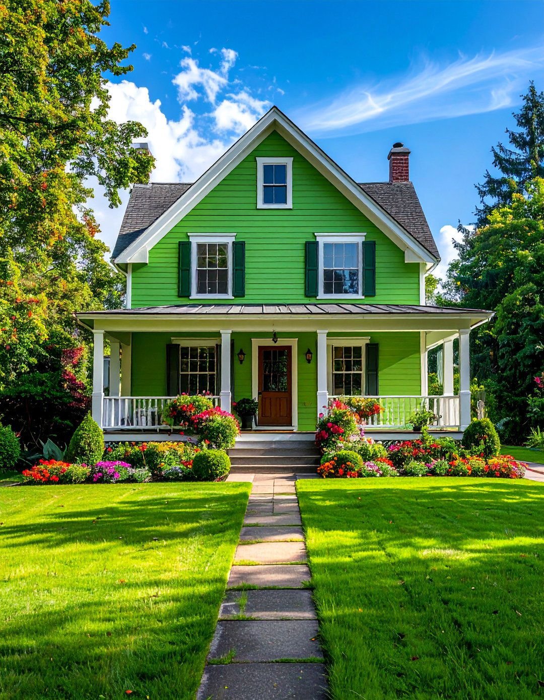 Celery Green Farmhouse Exterior - 25 Farmhouse Green Exterior Home Ideas for Curb Appeal