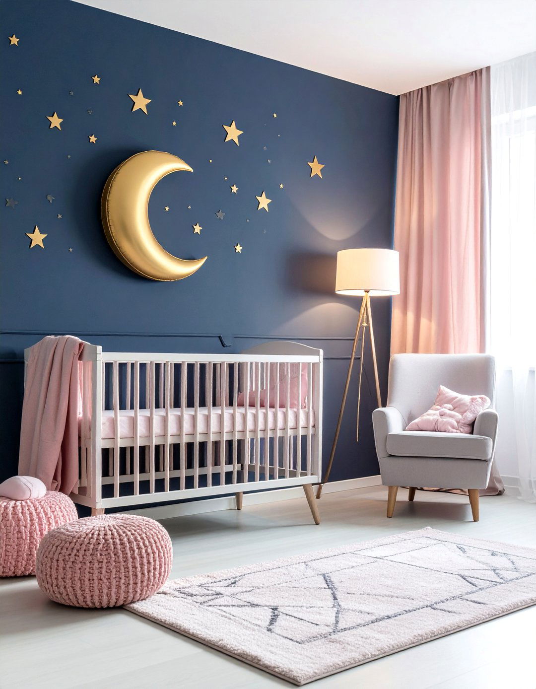 Celestial Moon and Stars Baby Girl Nursery - 25 Baby Girl Nursery Ideas for a Dreamy Space