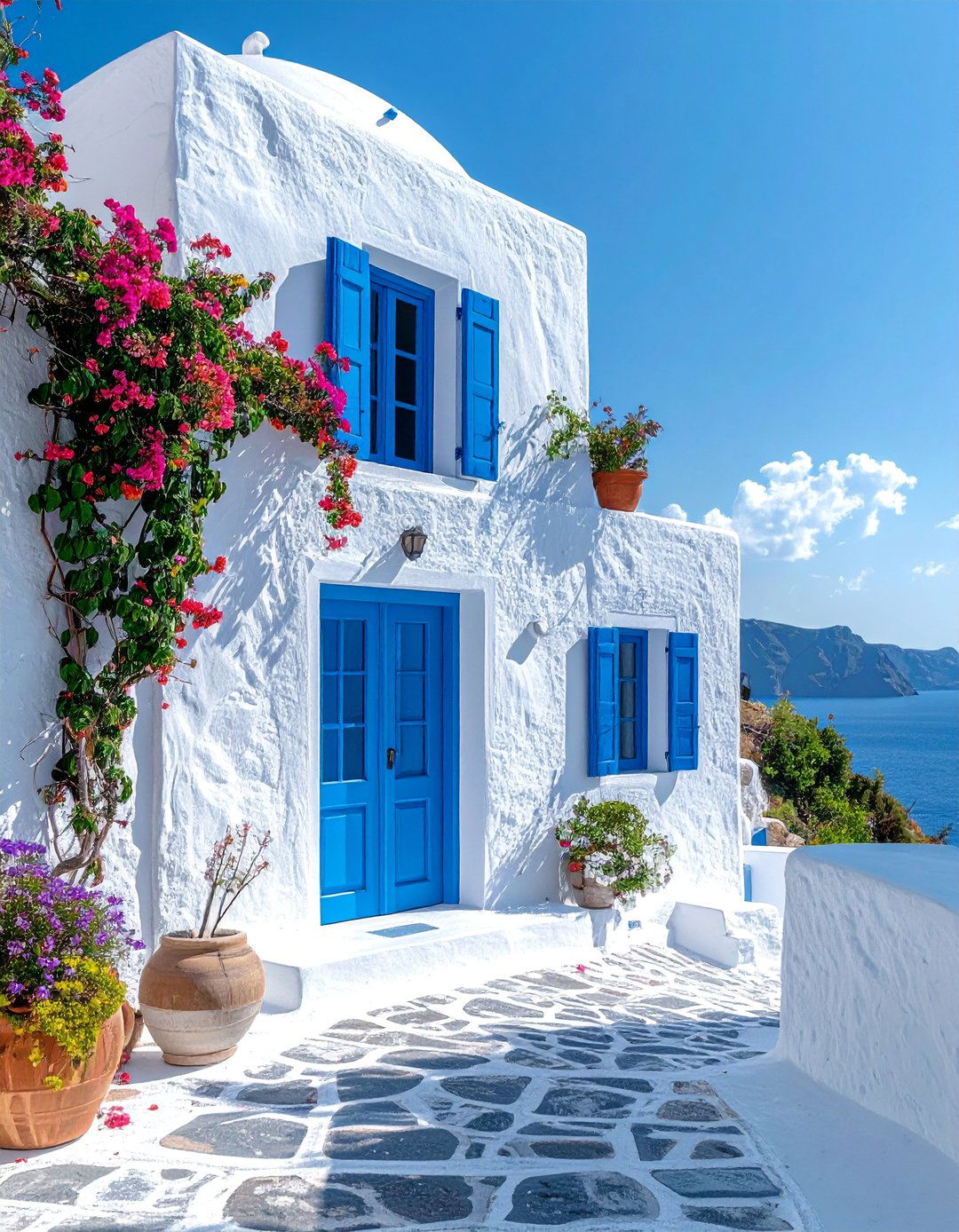 Cerulean Blue for a Mediterranean Vibe - 30 Blue Exterior House Paint Ideas for Curb Appeal