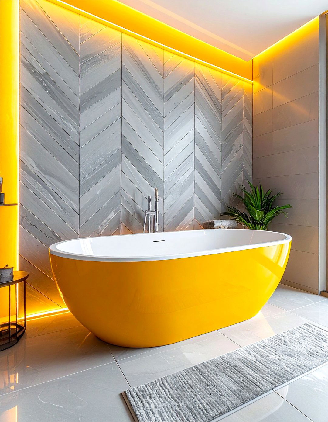 Chevron Pattern Bathtub Tiles - 40 Bathtub Tile Ideas for a Stunning Bathroom