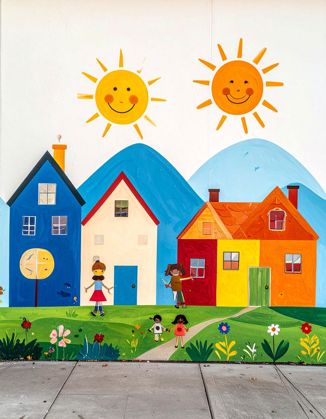 Childrens Art Collaboration Small Town Mural - 20 Small Town Murals to Brighten Up Your Community