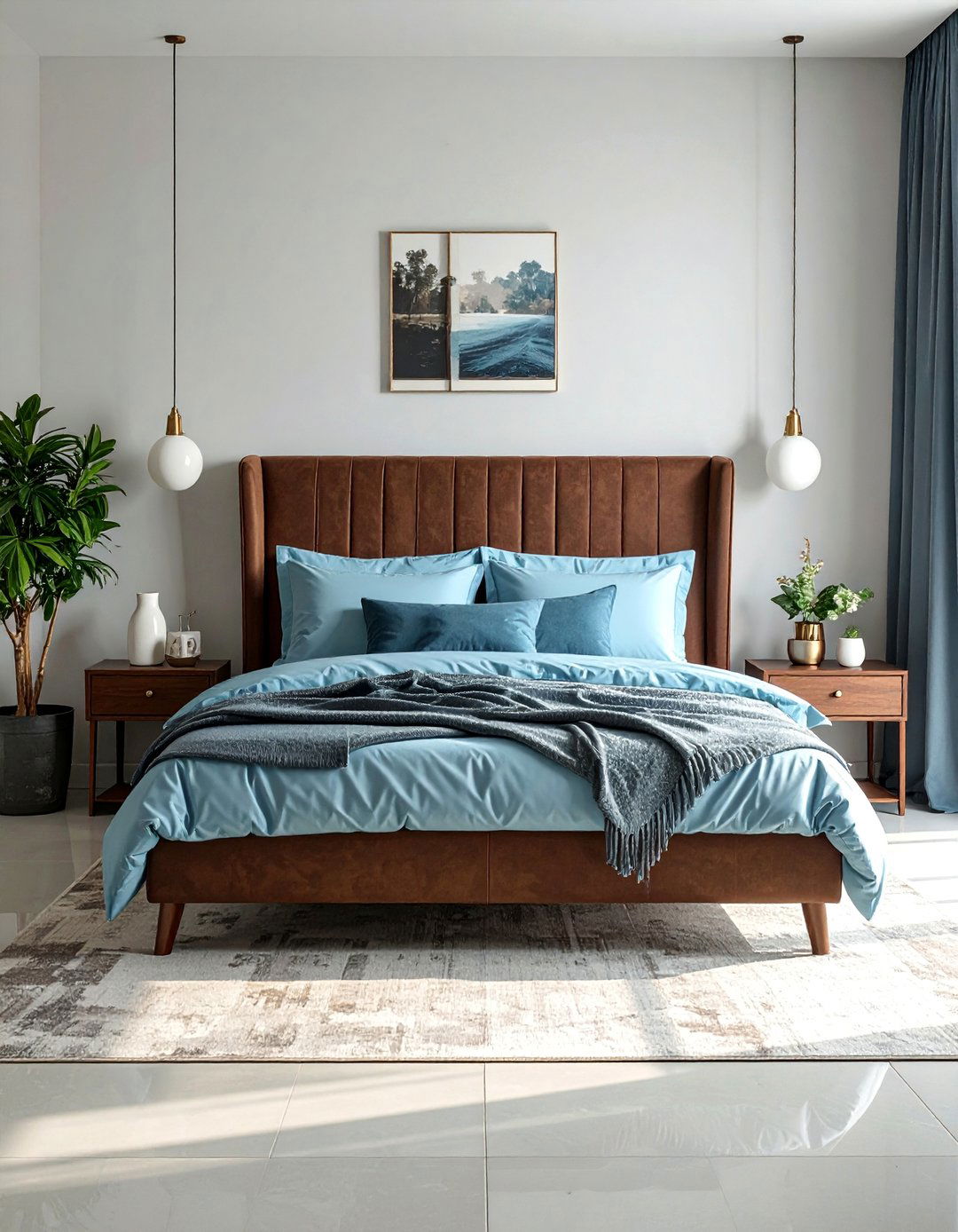 Chocolate Brown and Icy Blue Palette - 40 Warm Color Palettes for Every Room in the House
