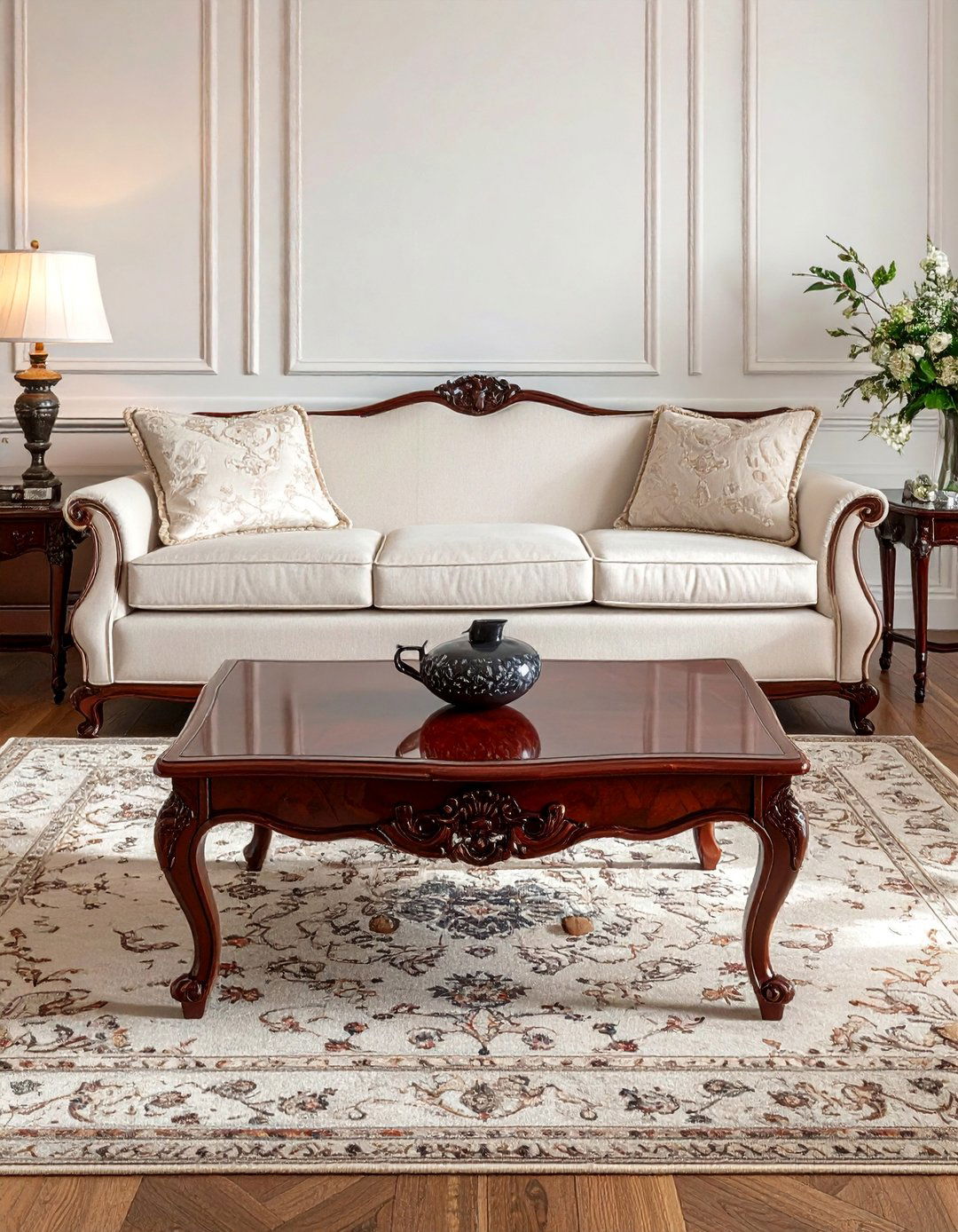 Choose Rich Wood Tones for Furnishings - 25 Classic Traditional Living Room Design Ideas