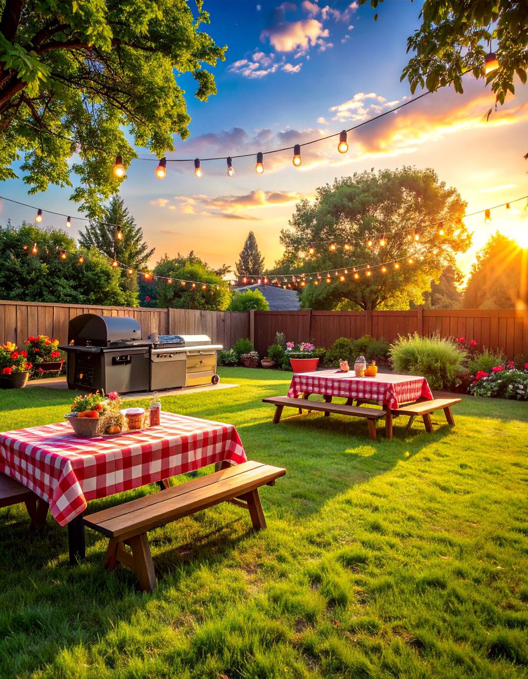 Classic American Backyard BBQ Pit - 40 Amazing BBQ Area Ideas for Outdoor Living
