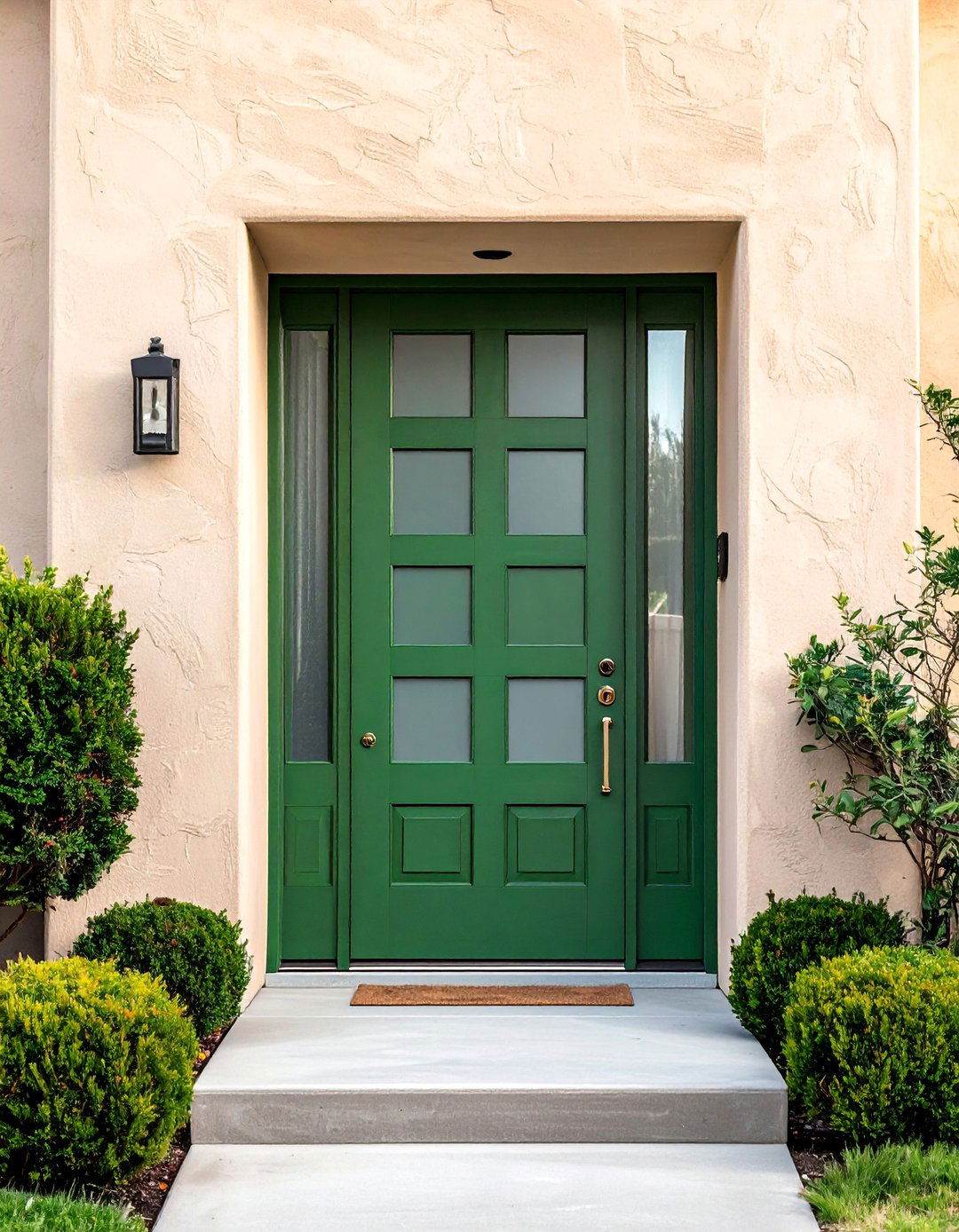 Classic Avocado Green Mid Century Front Door - 20 Mid Century Front Door Colors for Curb Appeal