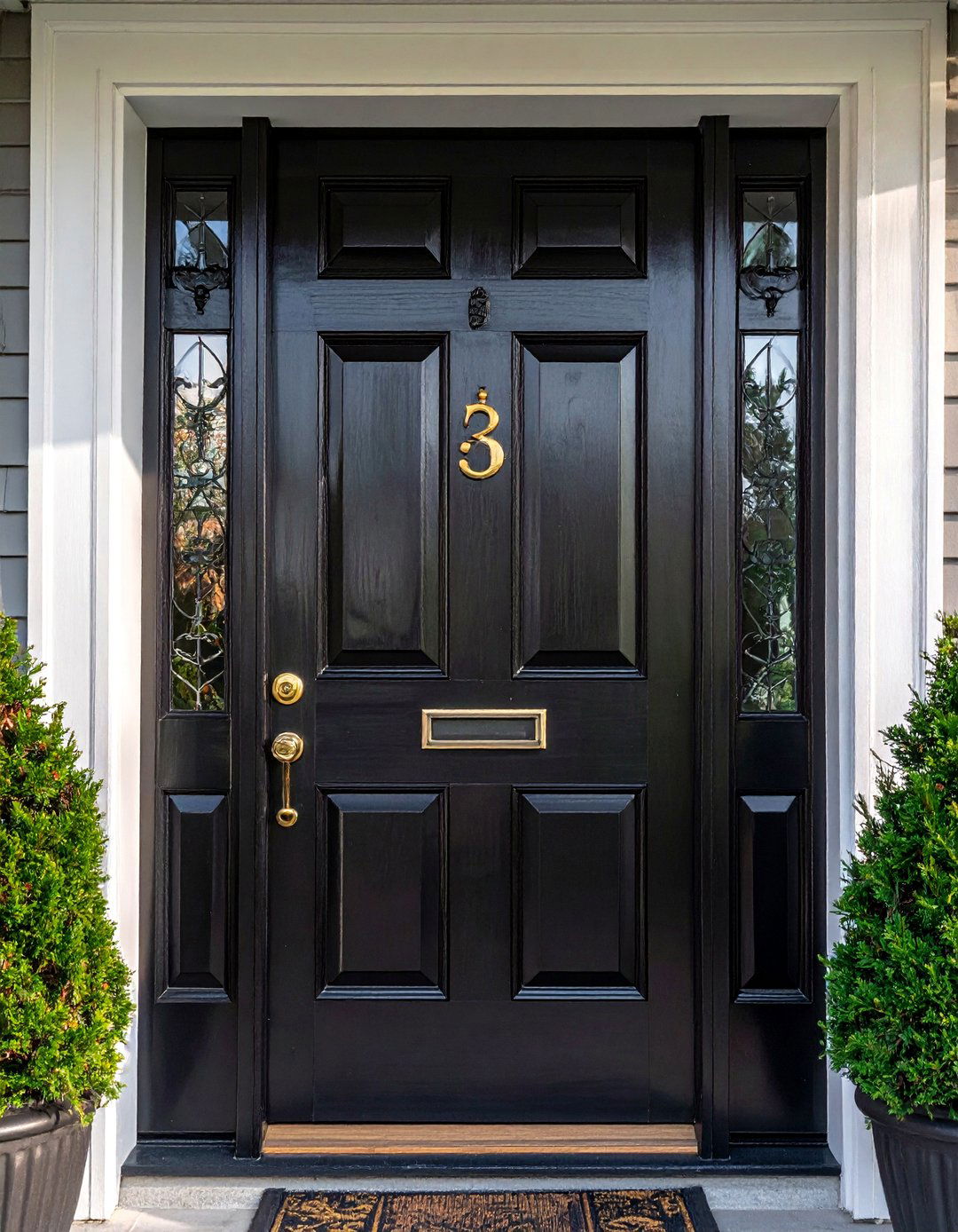 Classic Brass House Numbers - 40 House Number Ideas for Curb Appeal