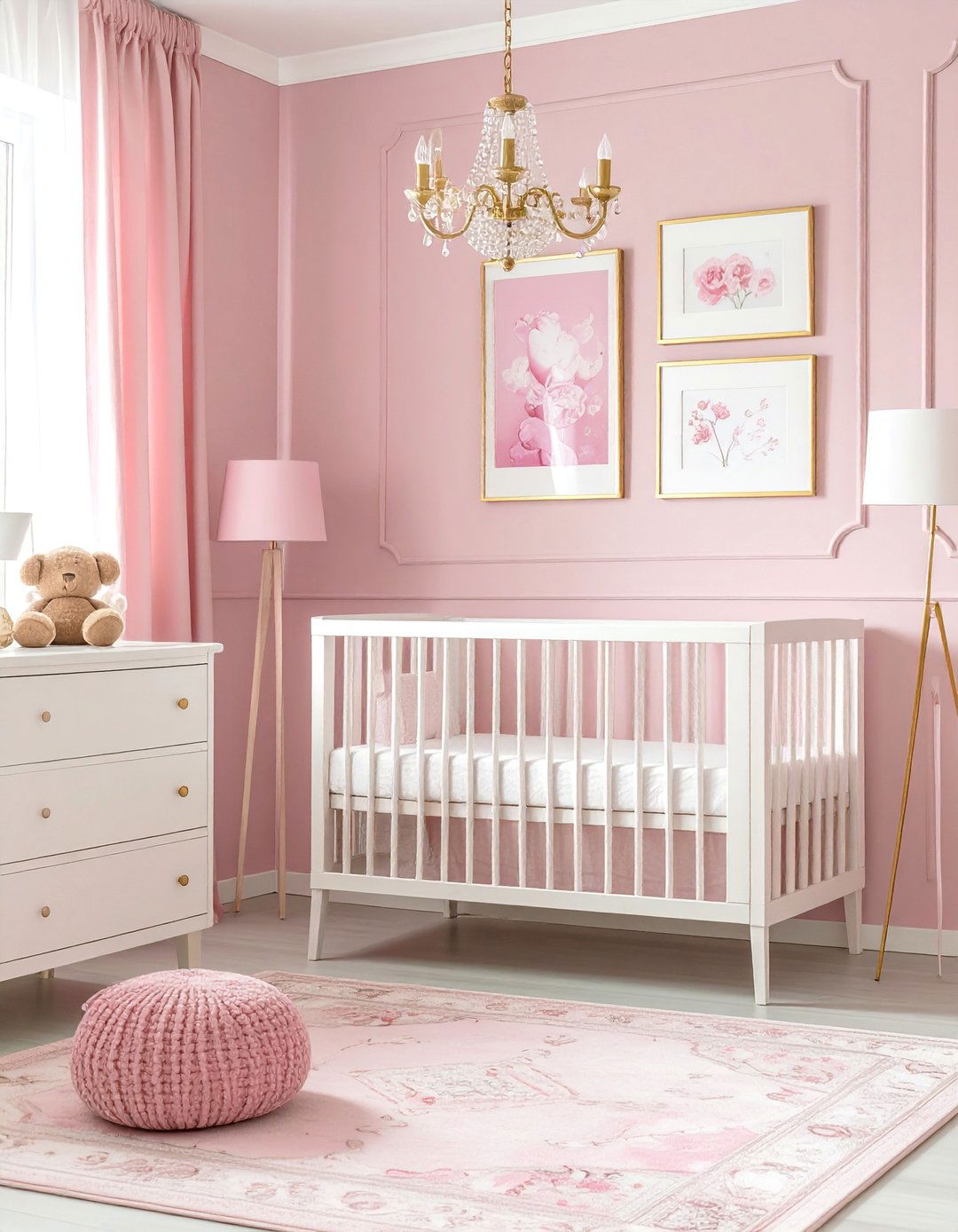 Classic Pink and Gold Nursery - 25 Baby Girl Nursery Ideas for a Dreamy Space