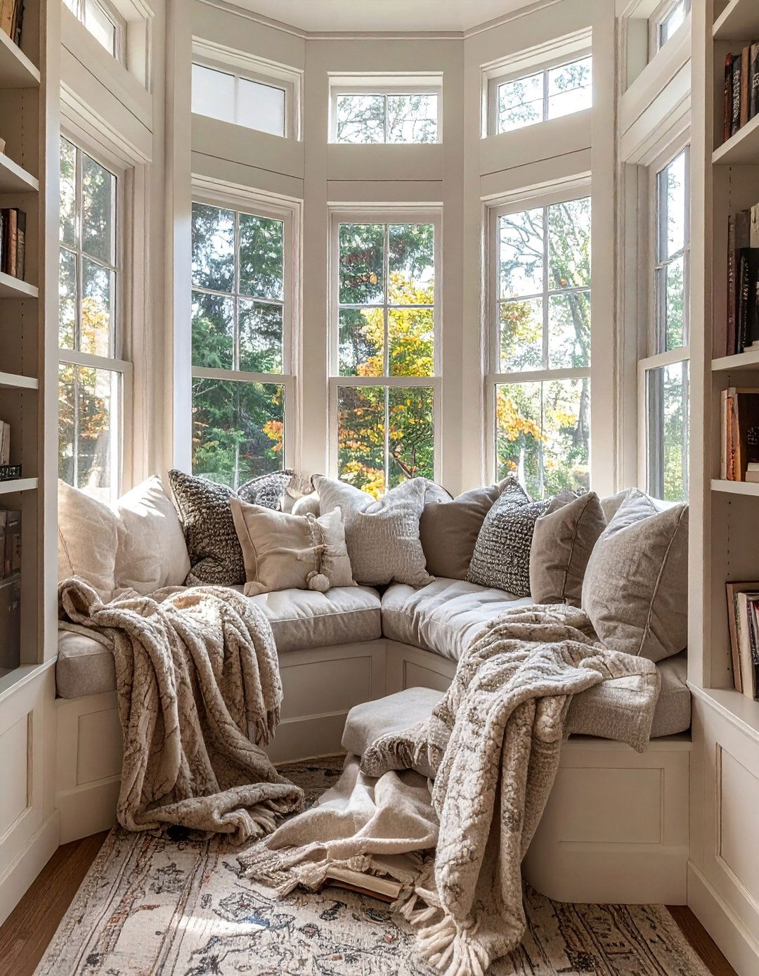Classic Reading Nook Bay Window - 40 Bay Window Ideas to Brighten Your Home