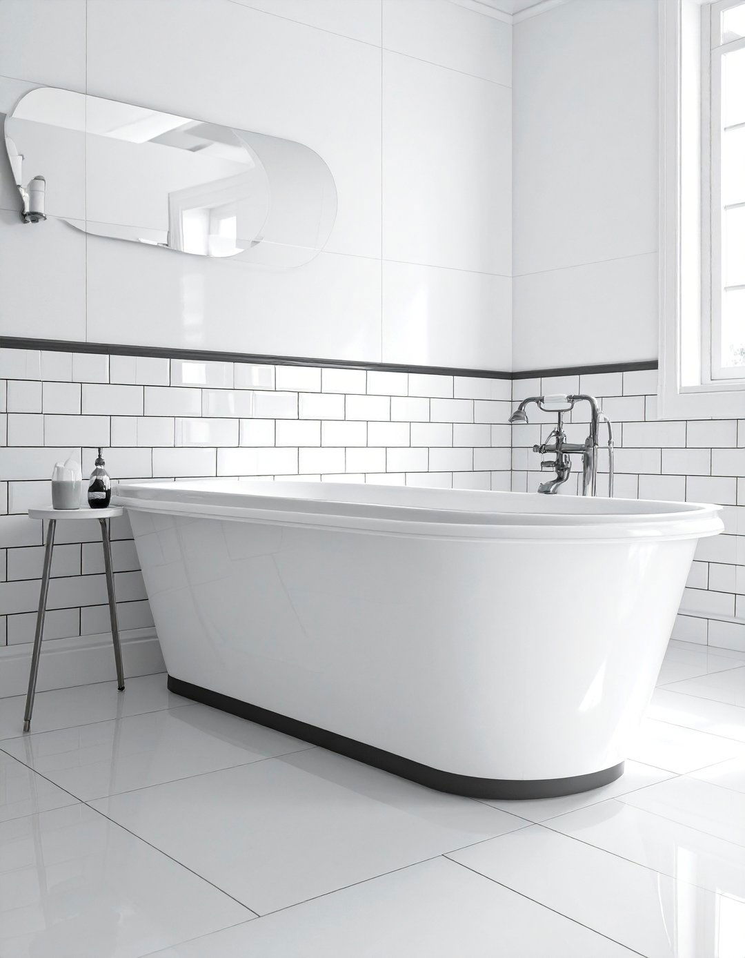 Classic White Subway Bathtub Tiles - 40 Bathtub Tile Ideas for a Stunning Bathroom