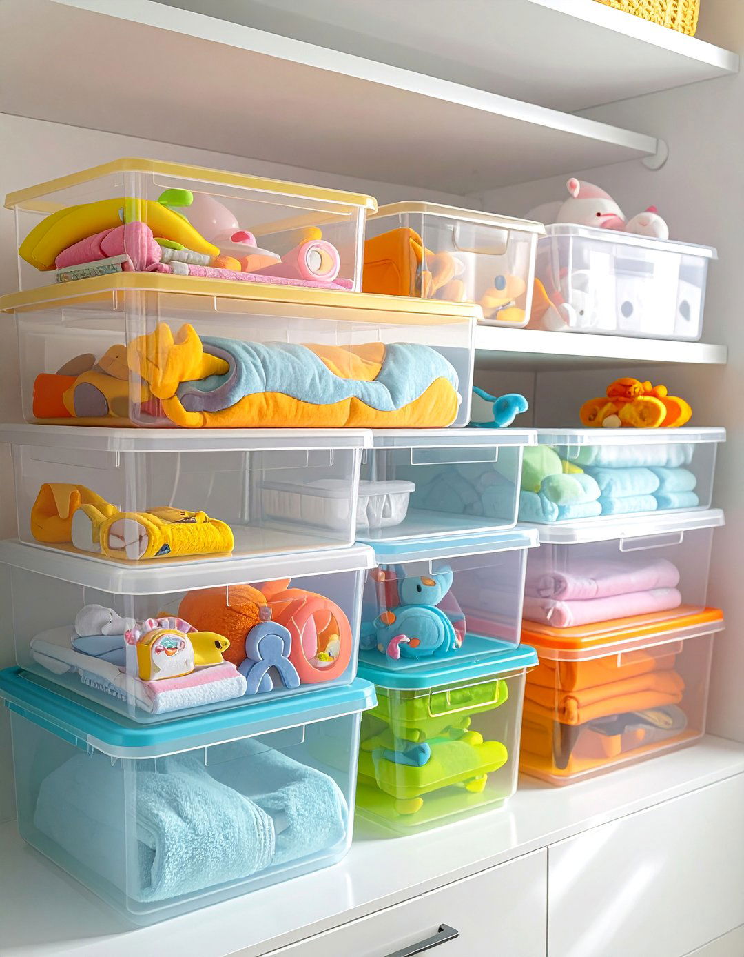 Clear Storage Solutions - 25 Nursery Closet Ideas for Organized and Stylish Storage