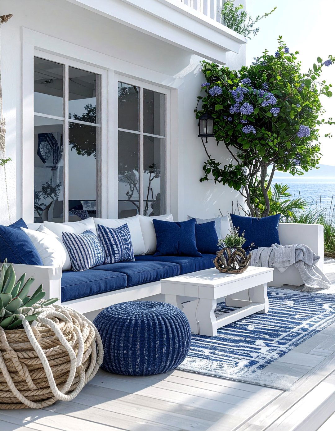 Coastal Nautical Patio Theme - 40 Patio Decor Ideas to Refresh Your Outdoor Space
