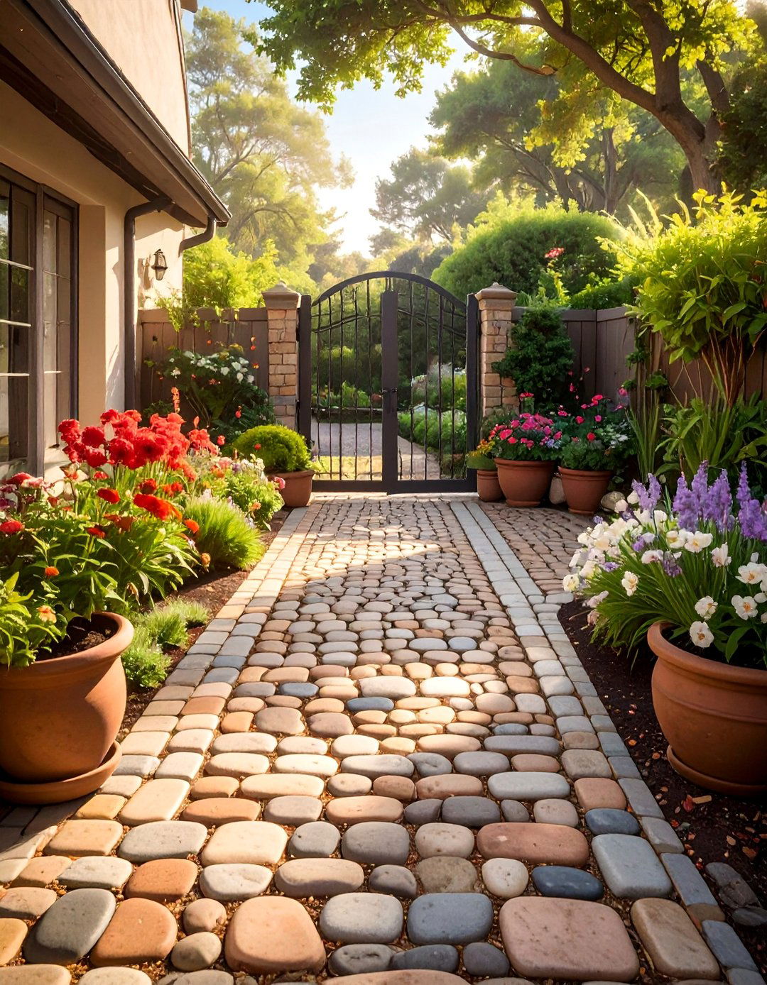 Cobblestone Paver Patio - 40 Beautiful Paver Patio Ideas for Outdoor Living