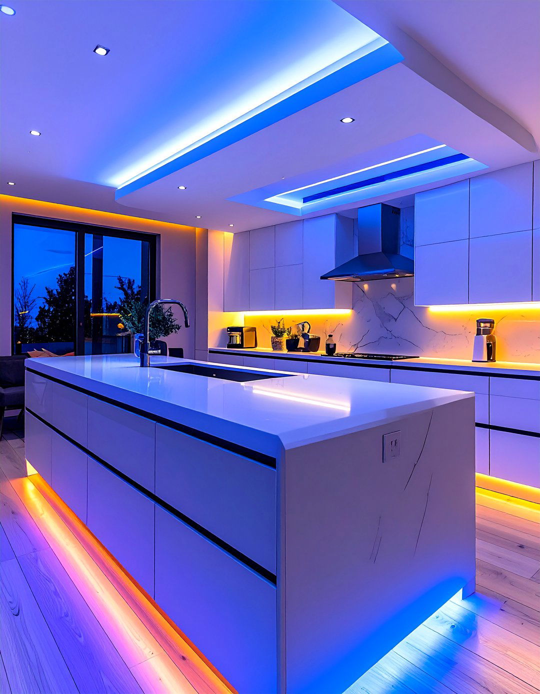 Color Changing LED Track Systems - 20 Kitchen Track Lighting Ideas for Modern Homes