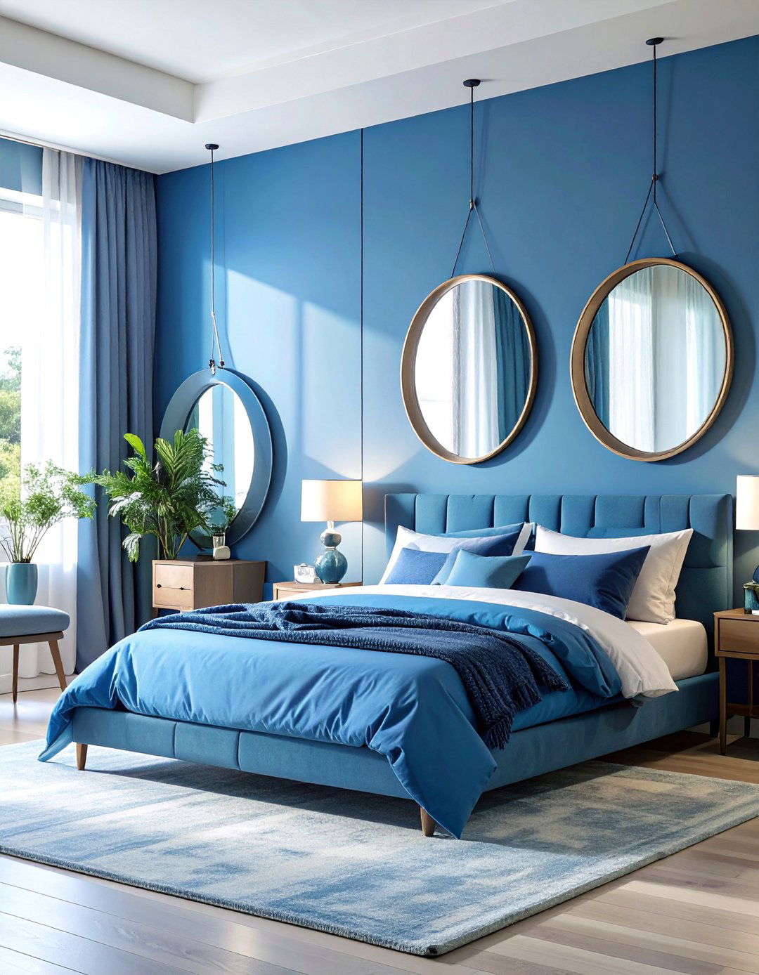 Color Coordinated Theme - 30 Mirror Gallery Wall Ideas to Elevate Your Decor