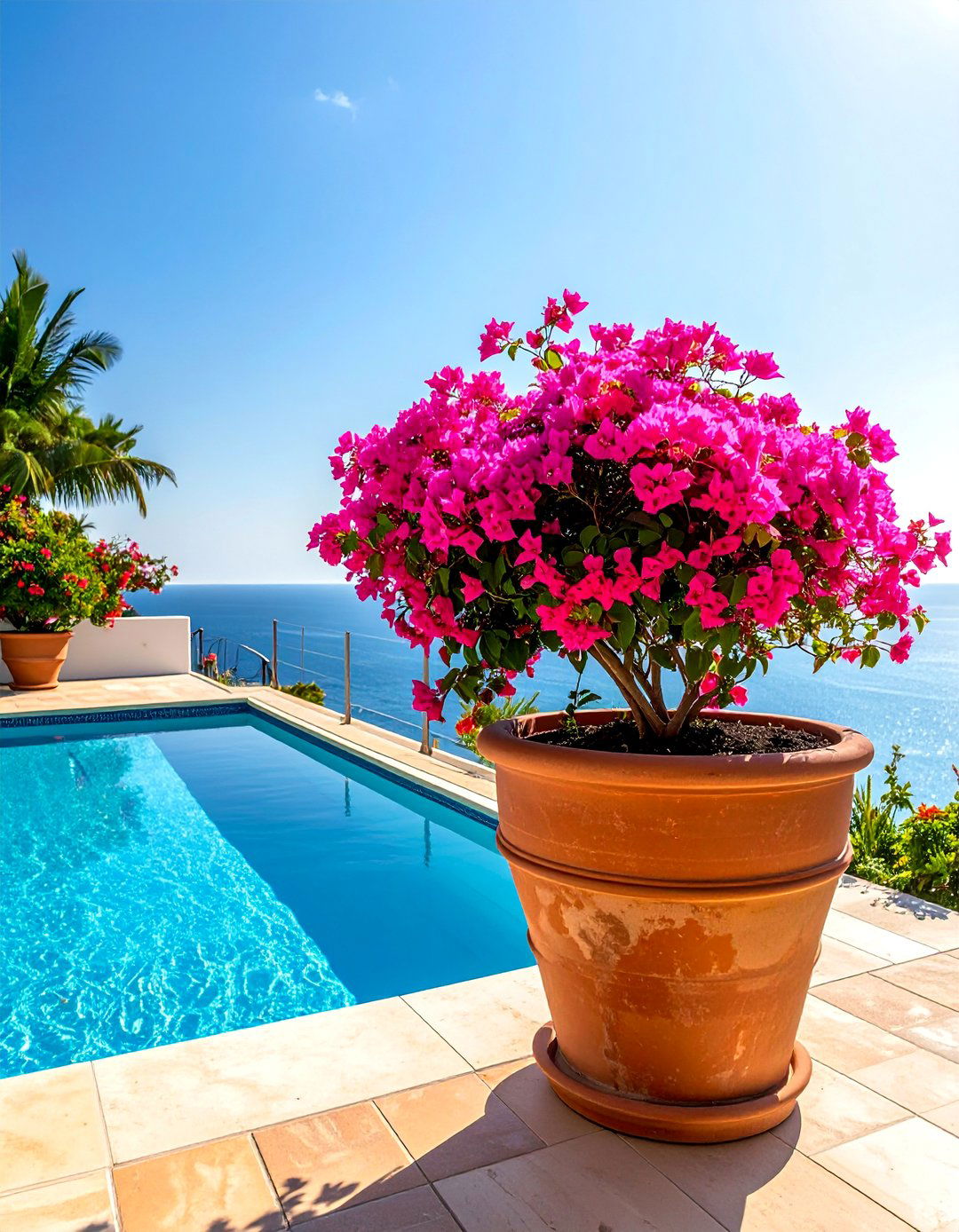 Colorful Bougainvillea Pool Planters - 30 Pool Planter Ideas for a Lush Backyard Oasis