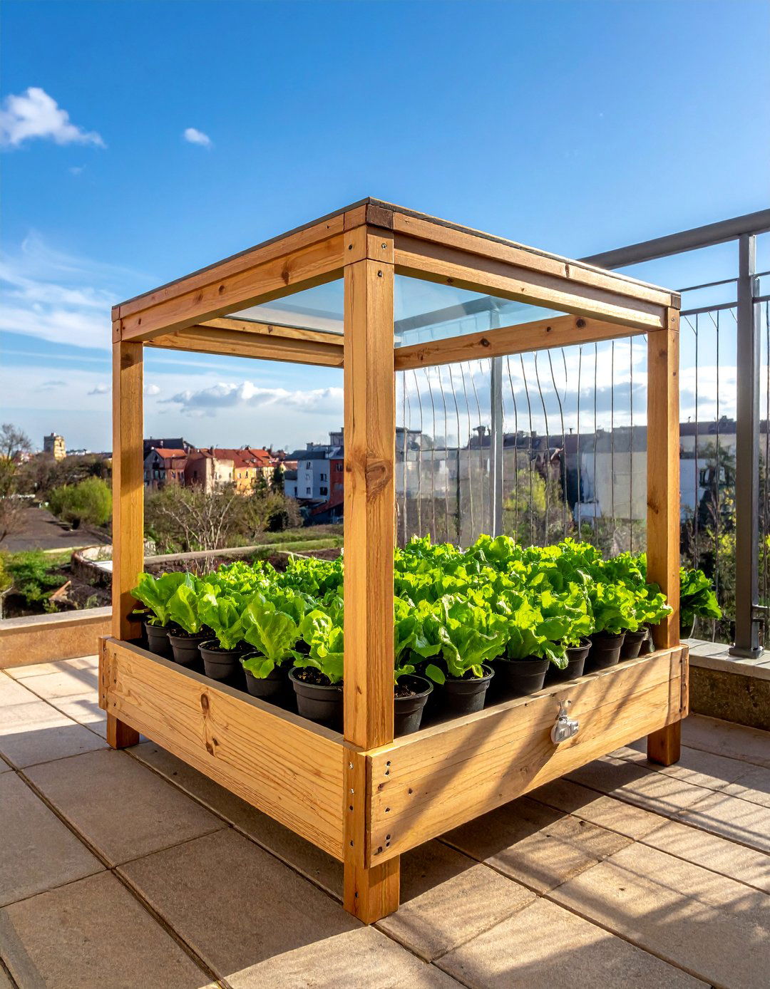 Compact Balcony Cold Frame for Season Extension - 40 Creative Balcony Garden Ideas for Small Spaces