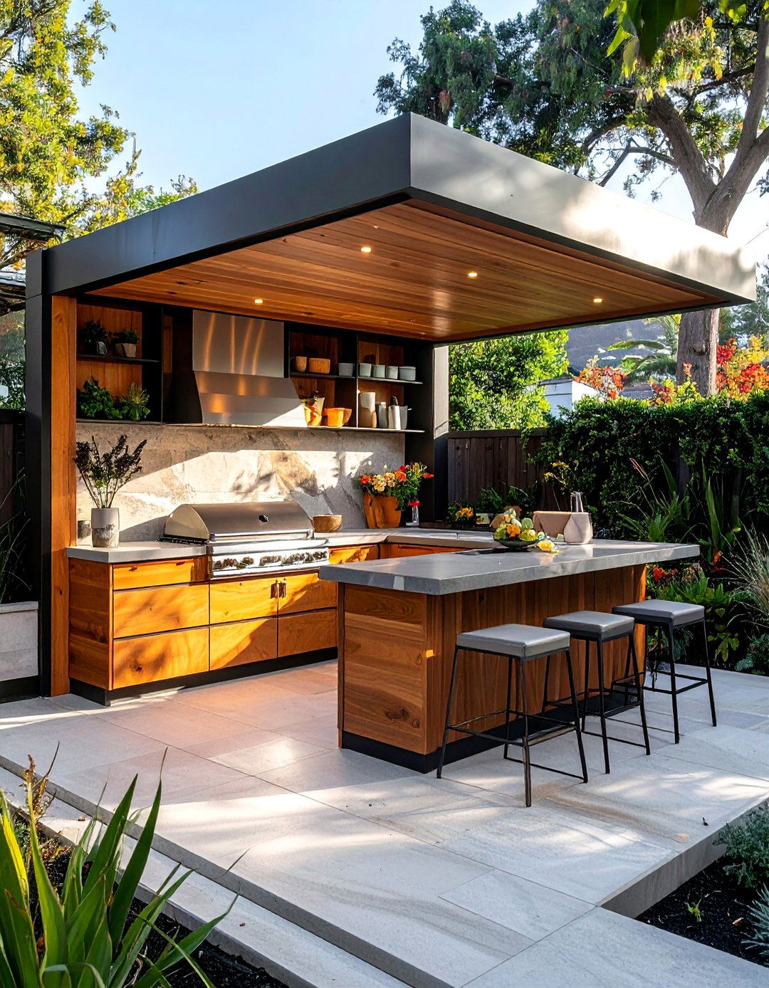 Compact Corner Kitchen Design - 20 Luxury Outdoor Kitchen Ideas for Entertaining