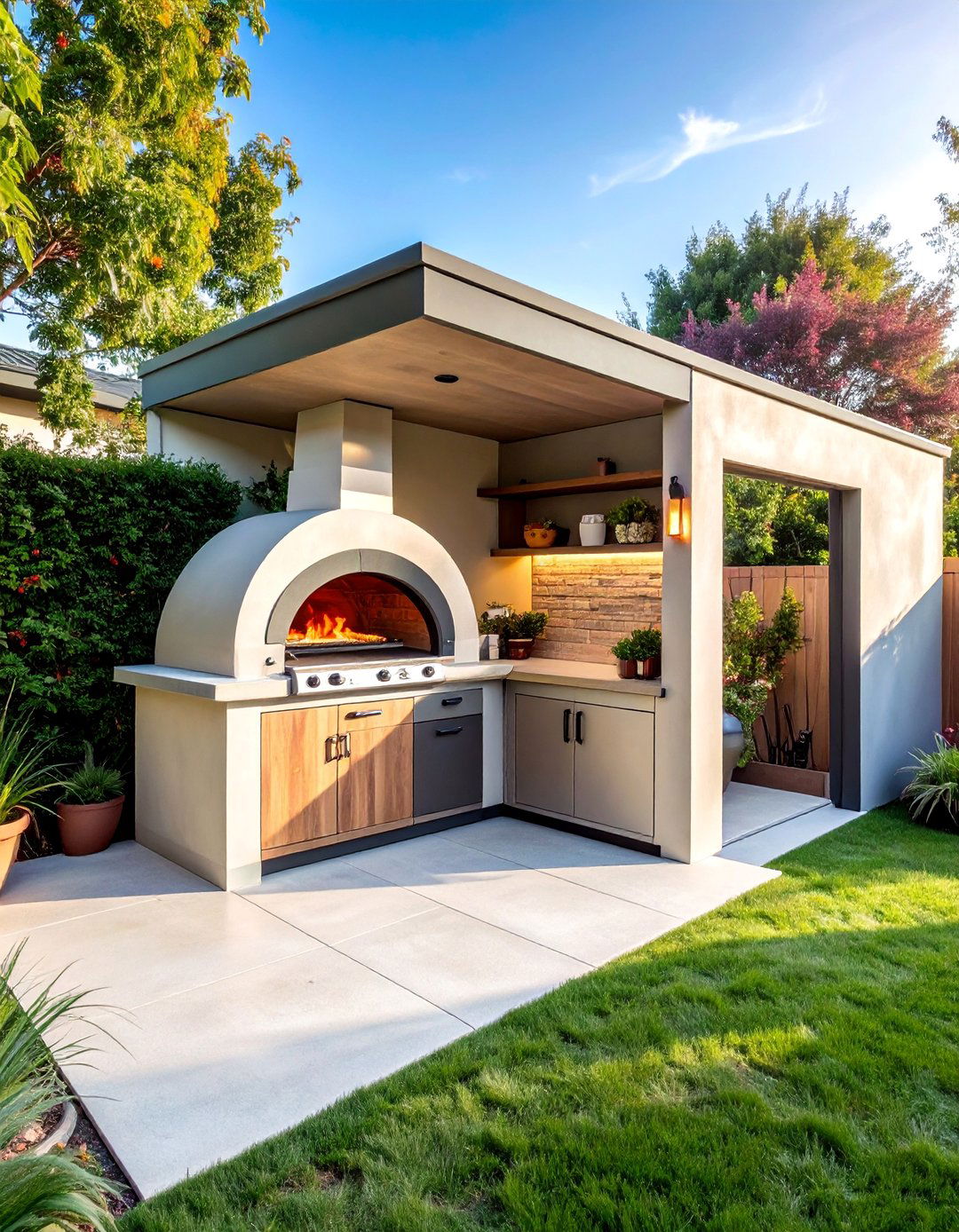 Compact Corner Space Saving Solutions - 20 Outdoor Pizza Oven Ideas for Backyard Fun