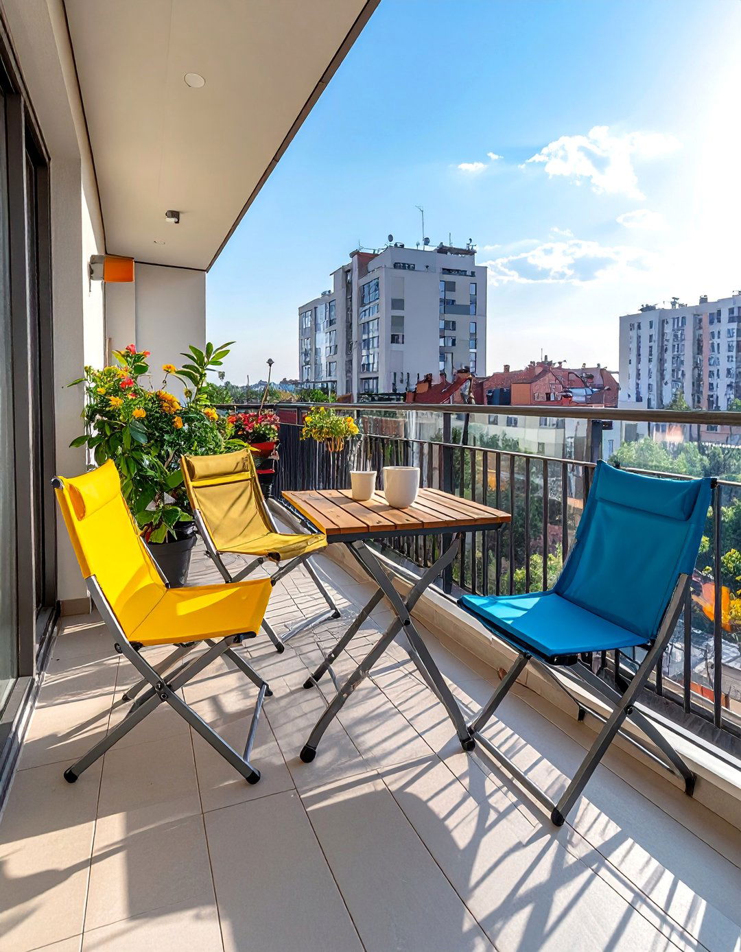 Compact Folding Furniture - 20 Second Story Balcony Ideas for Stunning Views