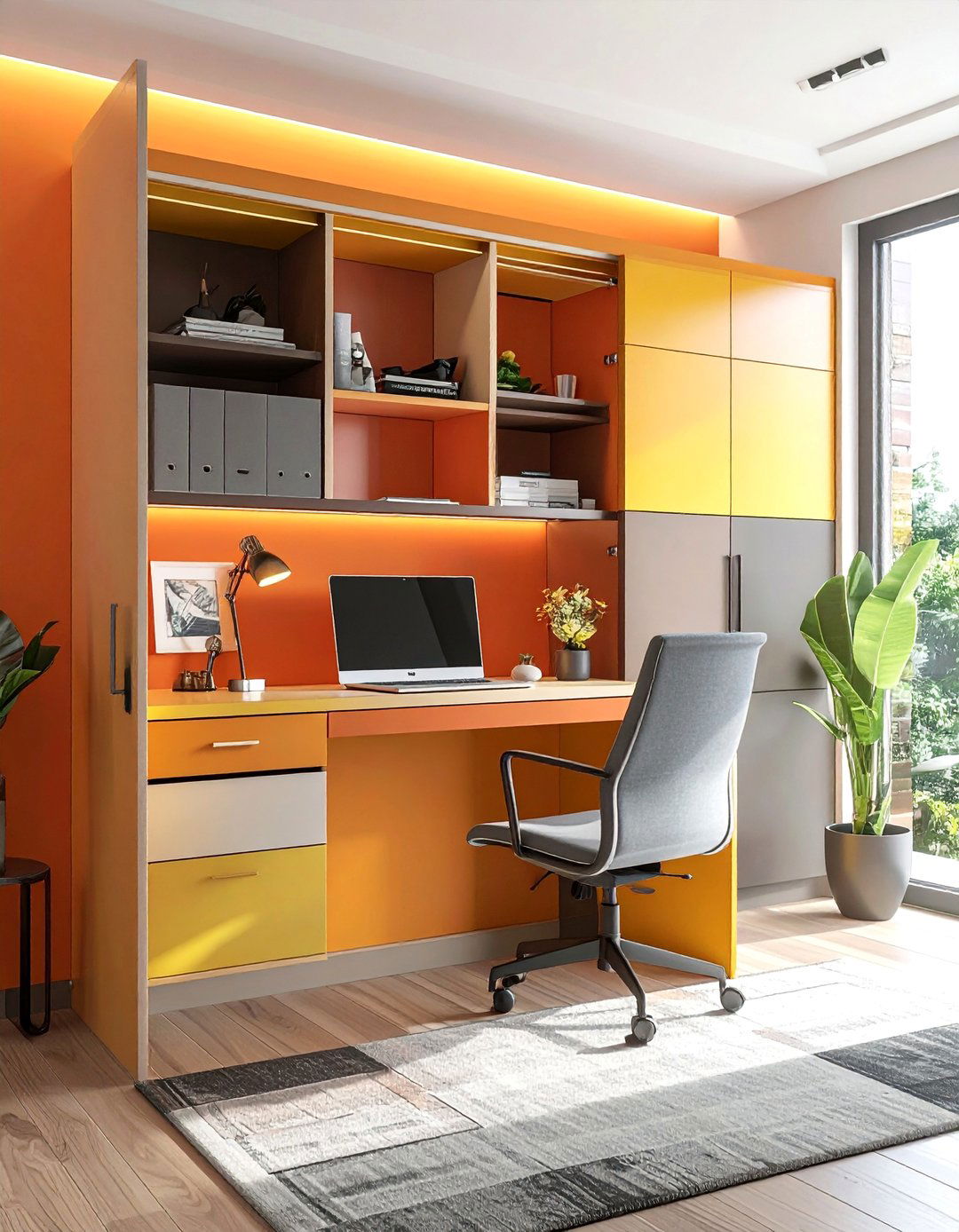 Compact Home Office Armoire - 40 Modern Home Office Ideas for a Productive Workspace
