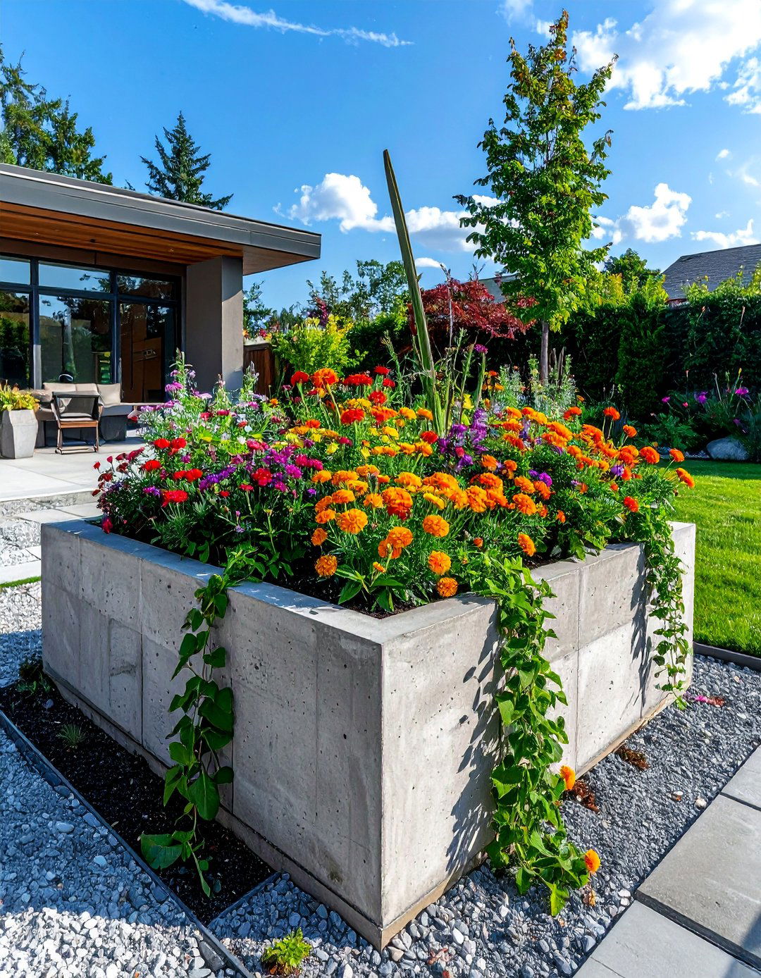 Concrete Block Planter Box - 30 Planter Box Ideas for Beautiful Gardens