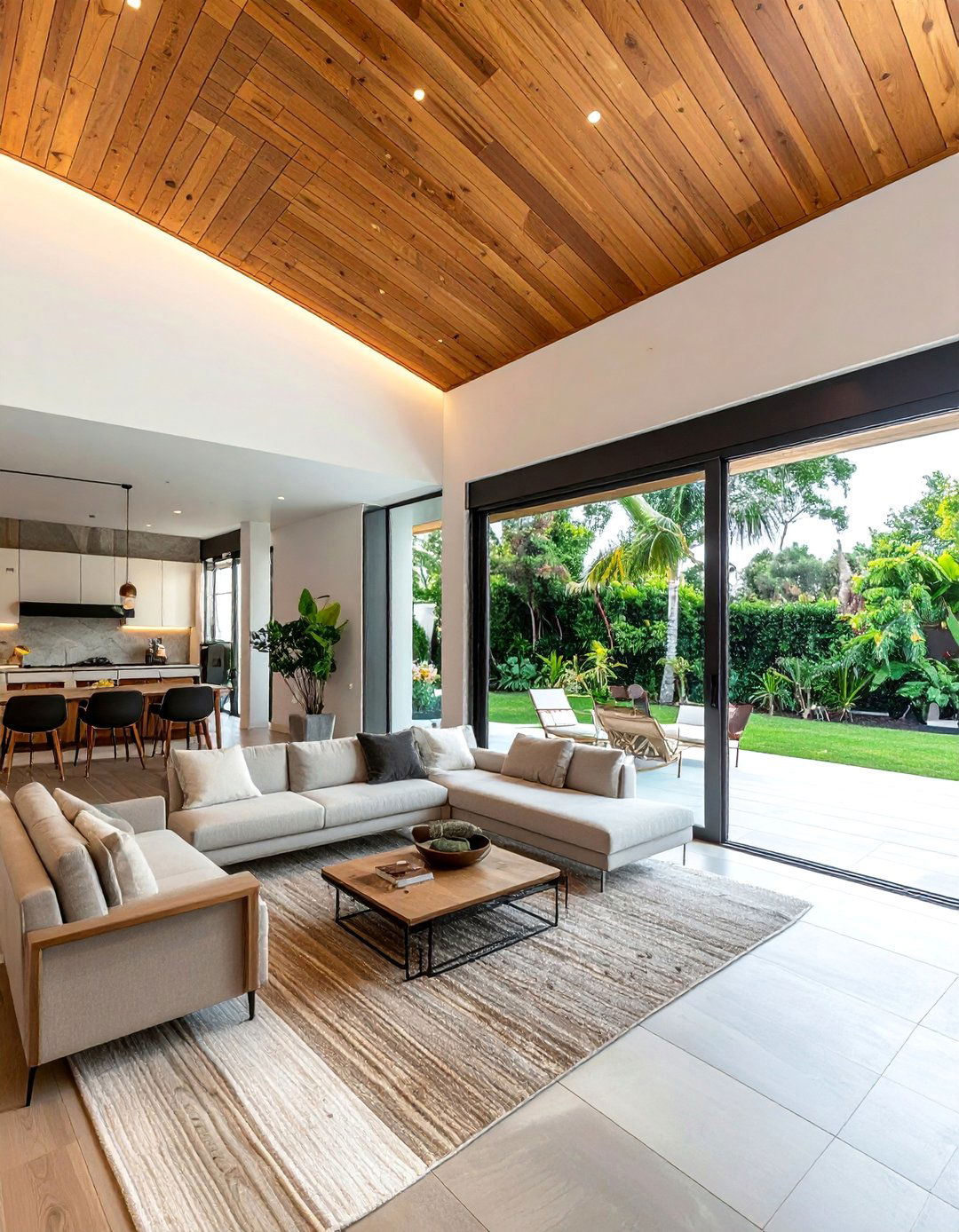Connecting the Indoors and Outdoors with a Vaulted Ceiling - 25 Living Room Vaulted Ceiling Ideas for Spacious Charm