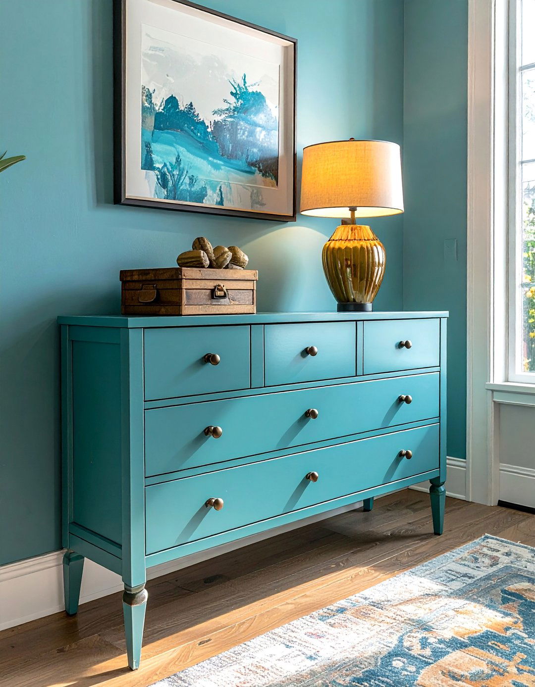 Console Table with Drawers - 40 Small Entryway Ideas for Stylish First Impressions