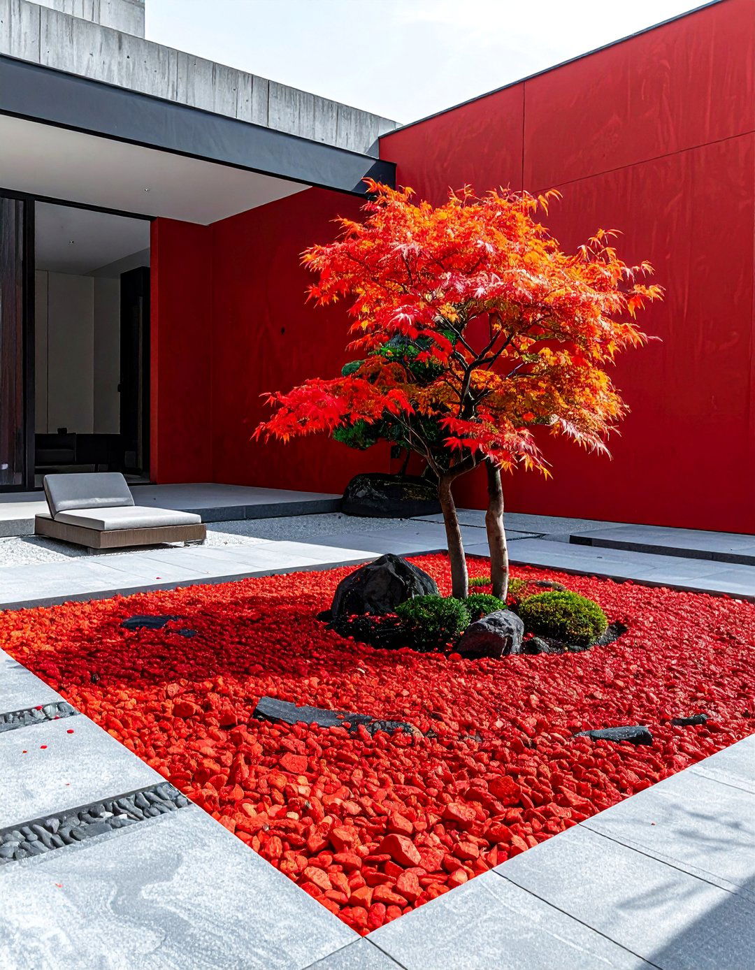 Constructing a Modern Red Lava Rock Garden - 20 Red Lava Rock Landscaping Ideas for Bold Gardens
