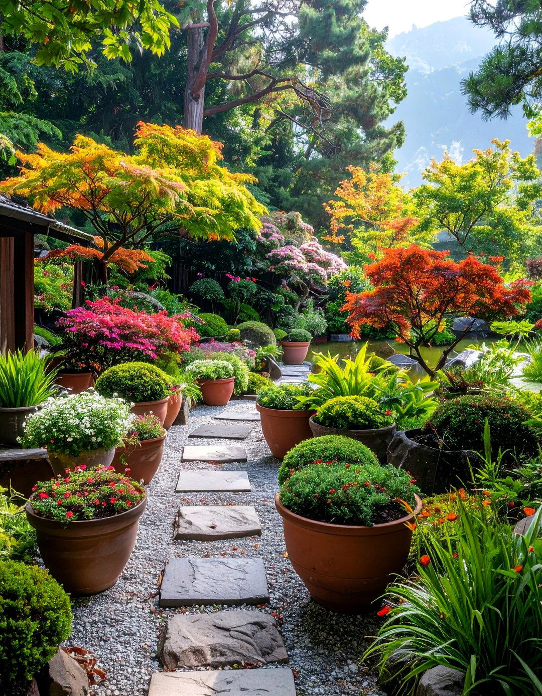 Container Garden Display - 40 Japanese Garden Ideas for a Serene Outdoor Retreat